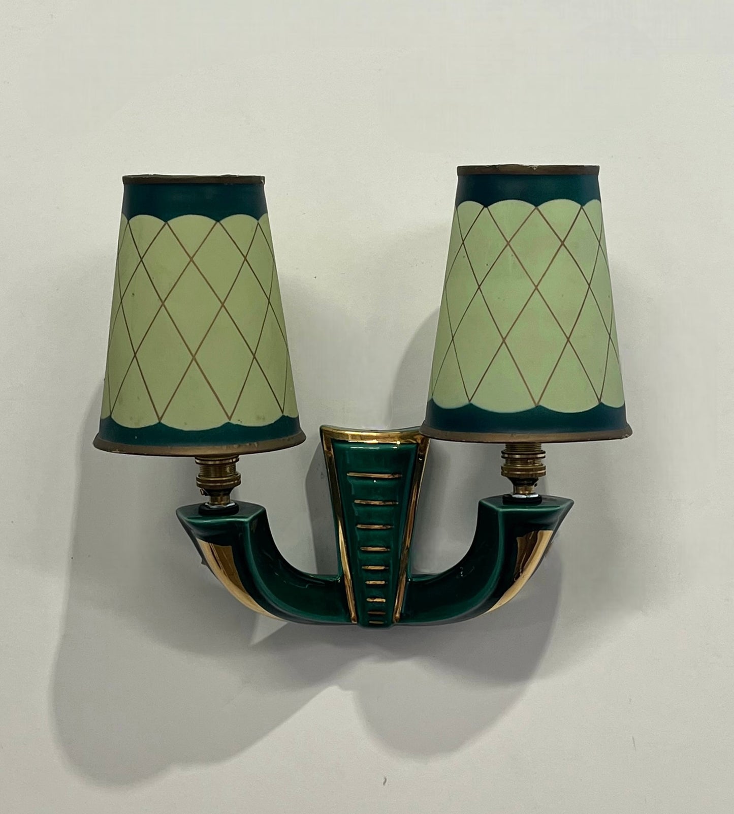 Pair of 1950’s French Ceramic Wall Light