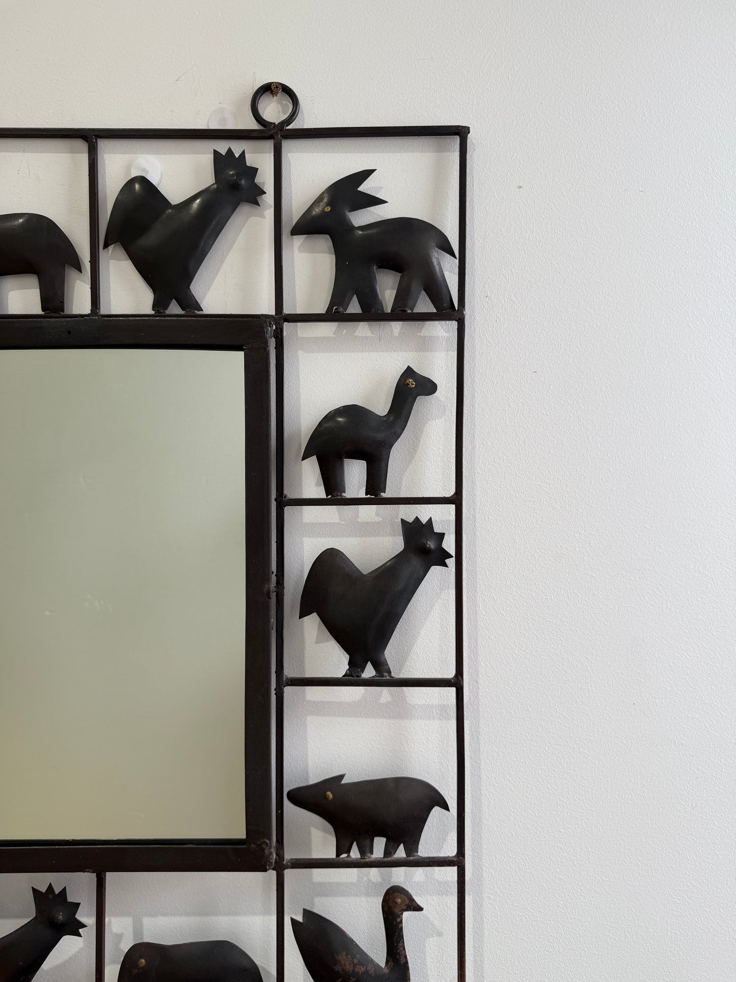 French Wrought Iron Mirror by Atelier Marolles