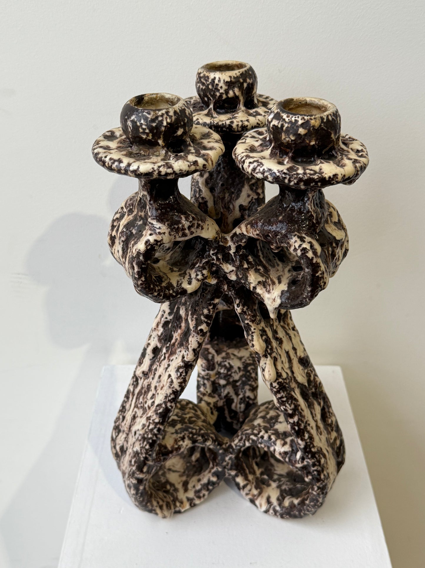 French Ceramic Candle Holder by Marius Giuge