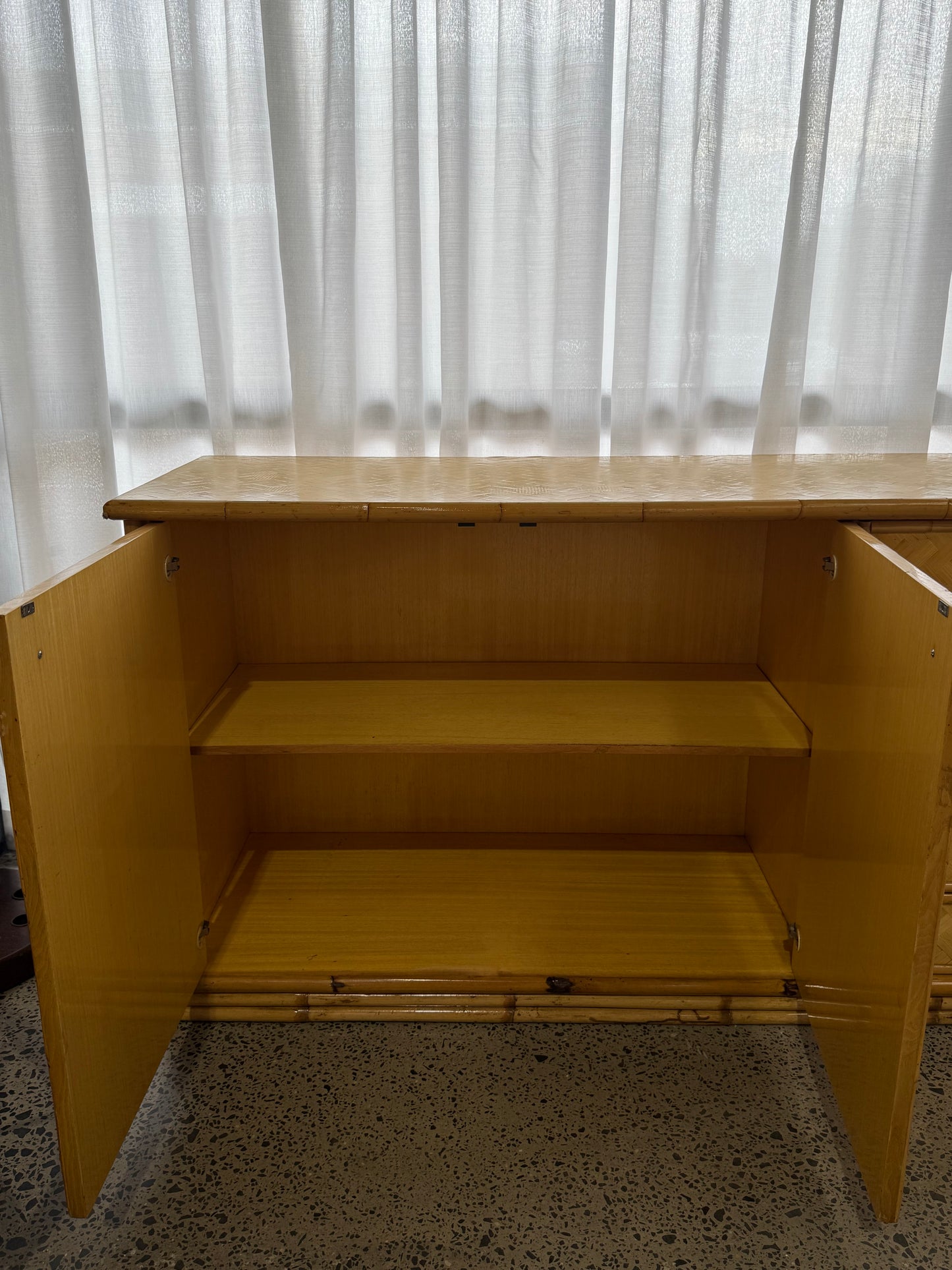 Italian Pressed Bamboo Sideboard by Vivai Del Sud