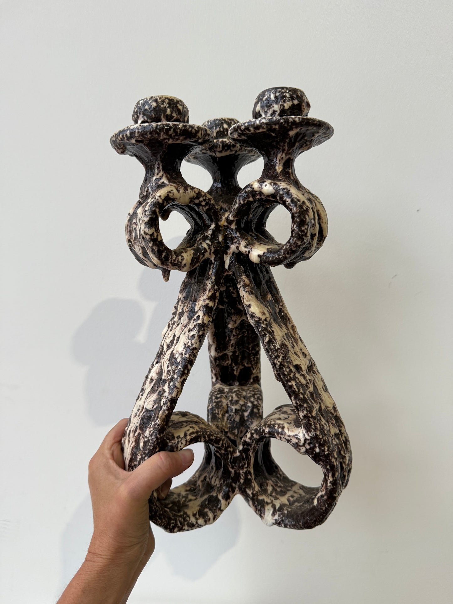 French Ceramic Candle Holder by Marius Giuge