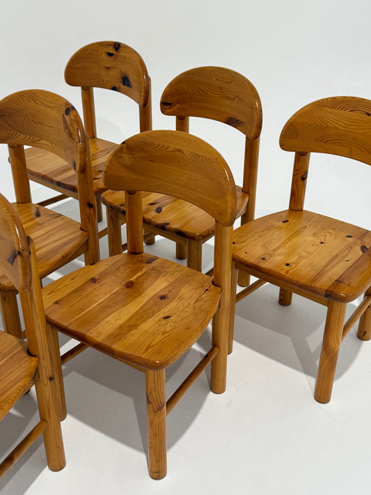 Set of 6 Pine Dining Chairs by Rainer Daumiller