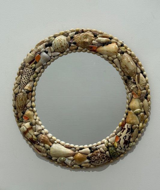 Vintage French Shell Mirror