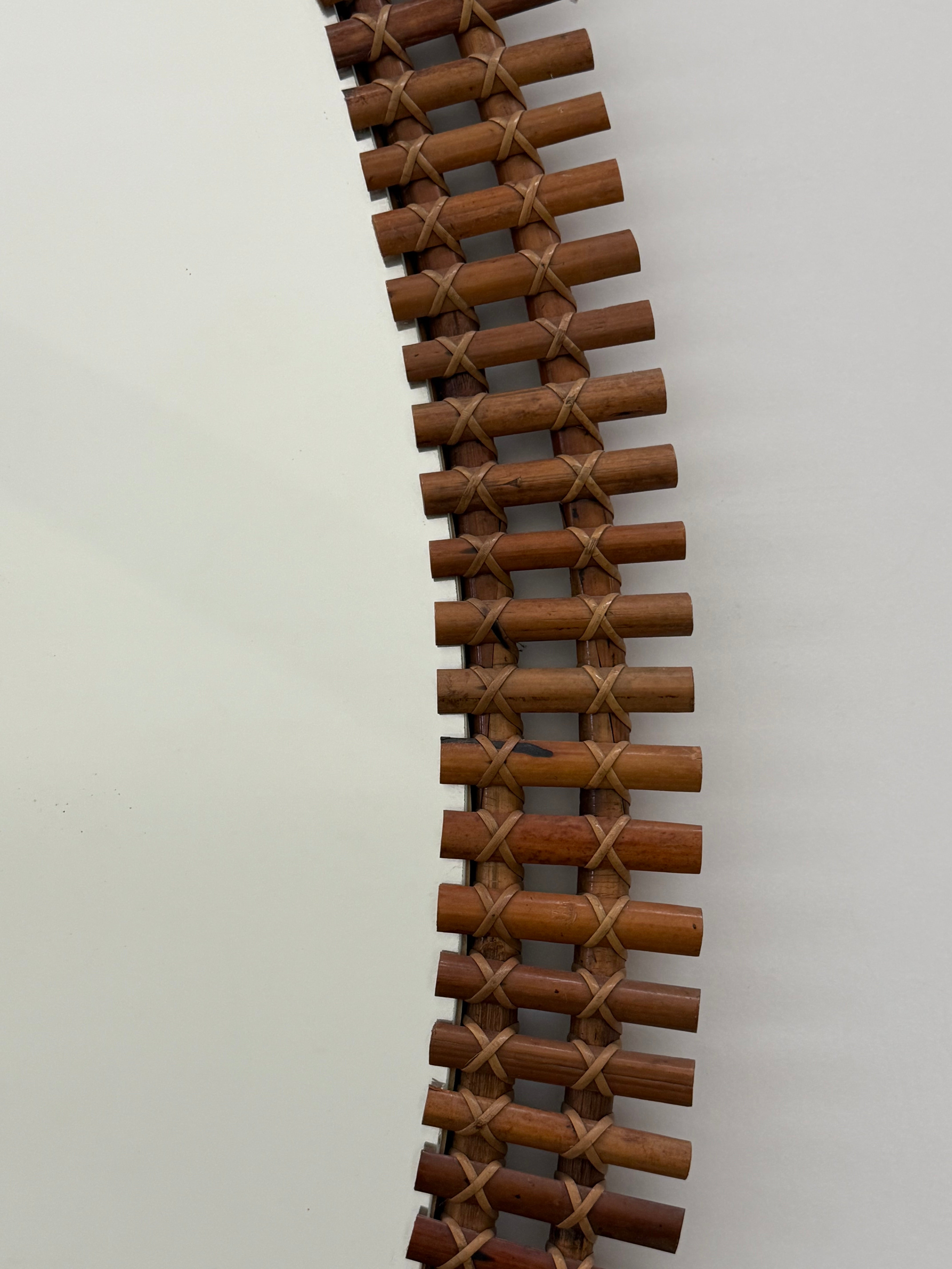Italian Full Length Bamboo Mirror by Bonacina