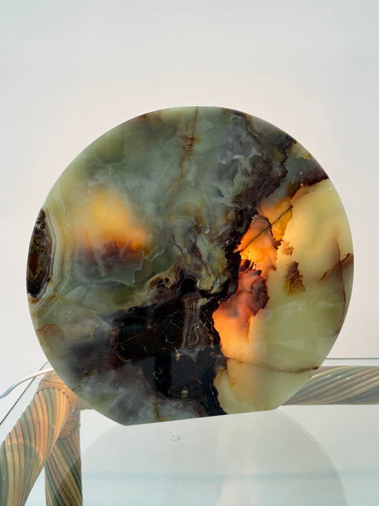 Vintage Italian Onyx Table Lamp