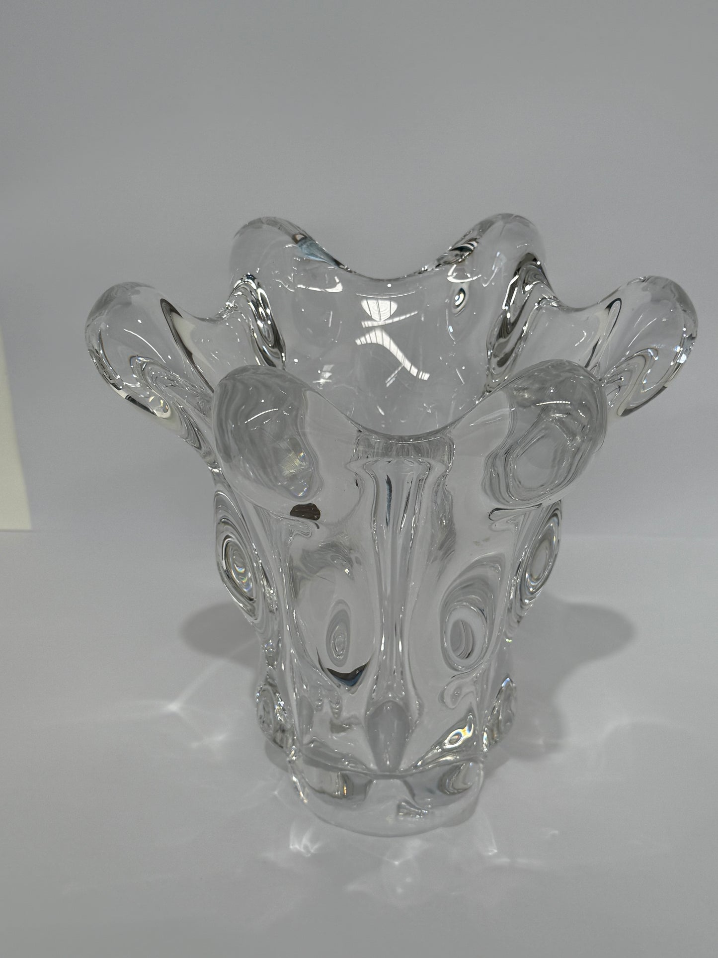 Large Vintage French Crystal Vase