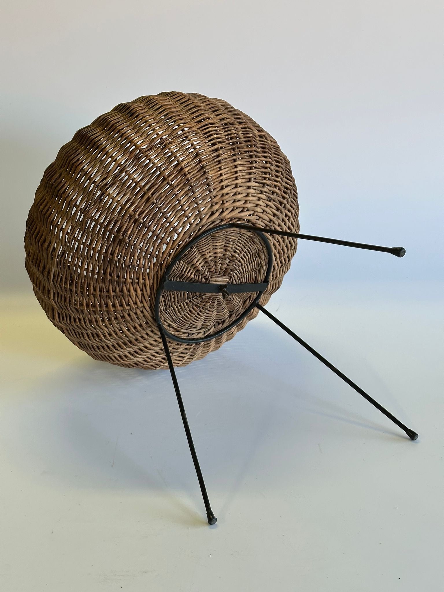 PRE-ORDER: 1960s Italian Wicker & Iron Basket
