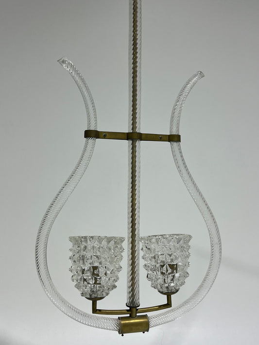 1940’s Murano Double Rostrato Pendant by Barovier