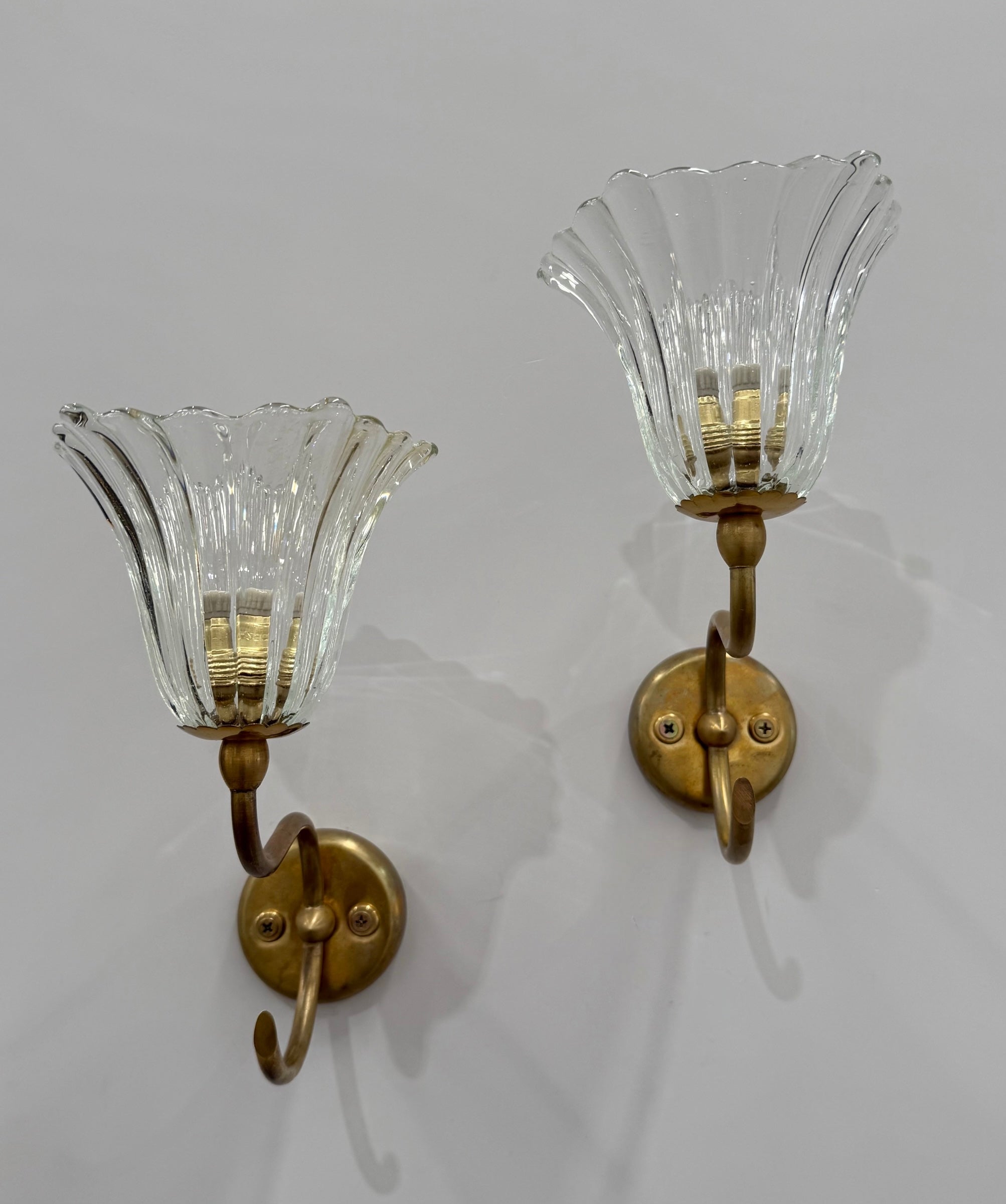 Pair of Murano Wall Lights by Barovier