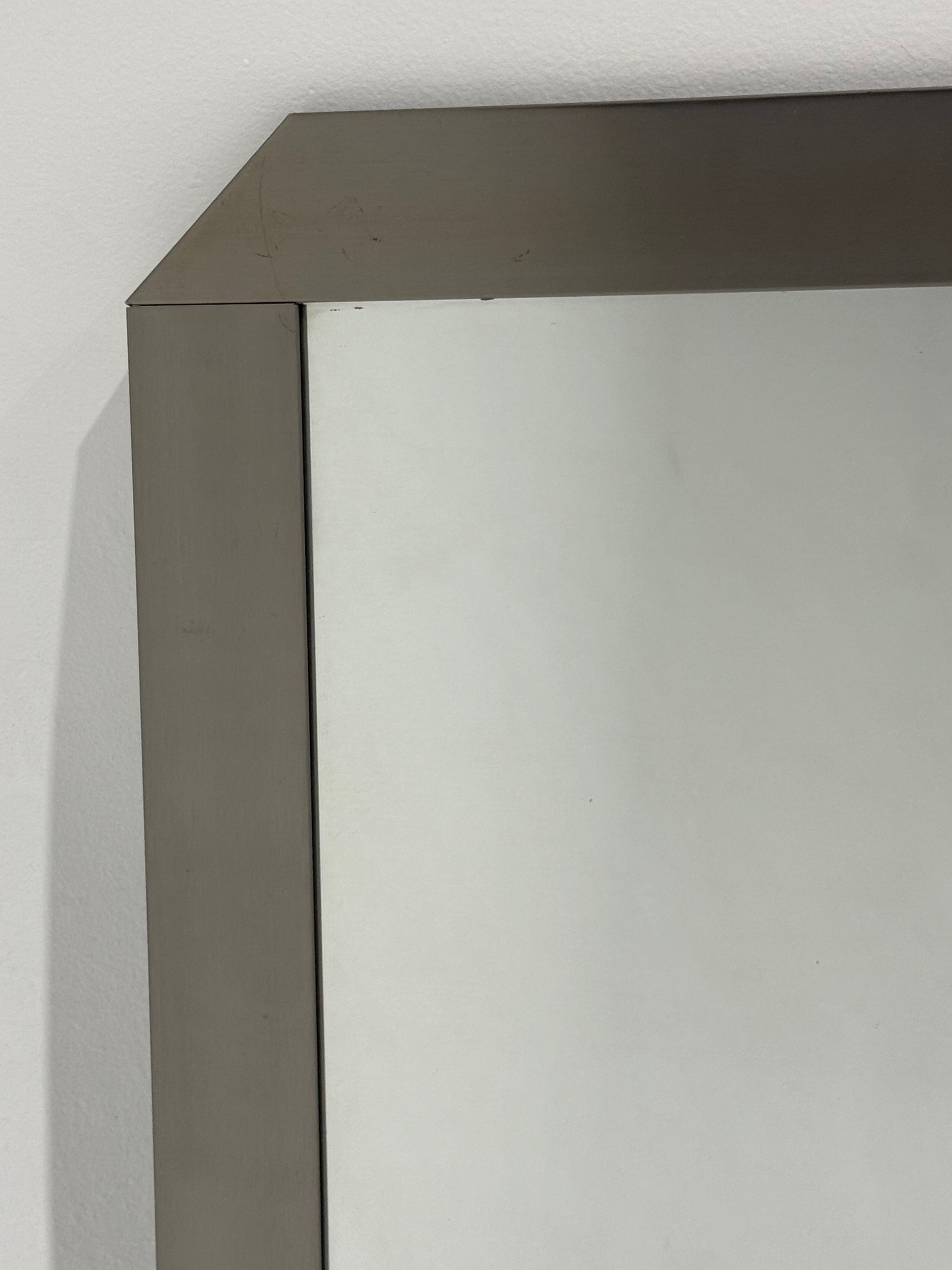 Italian Stainless Steel Mirror by Valenti, 1970s