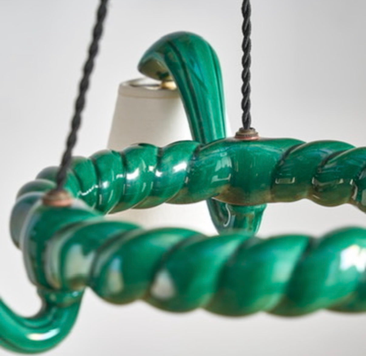 Vintage French Ceramic Pendant
