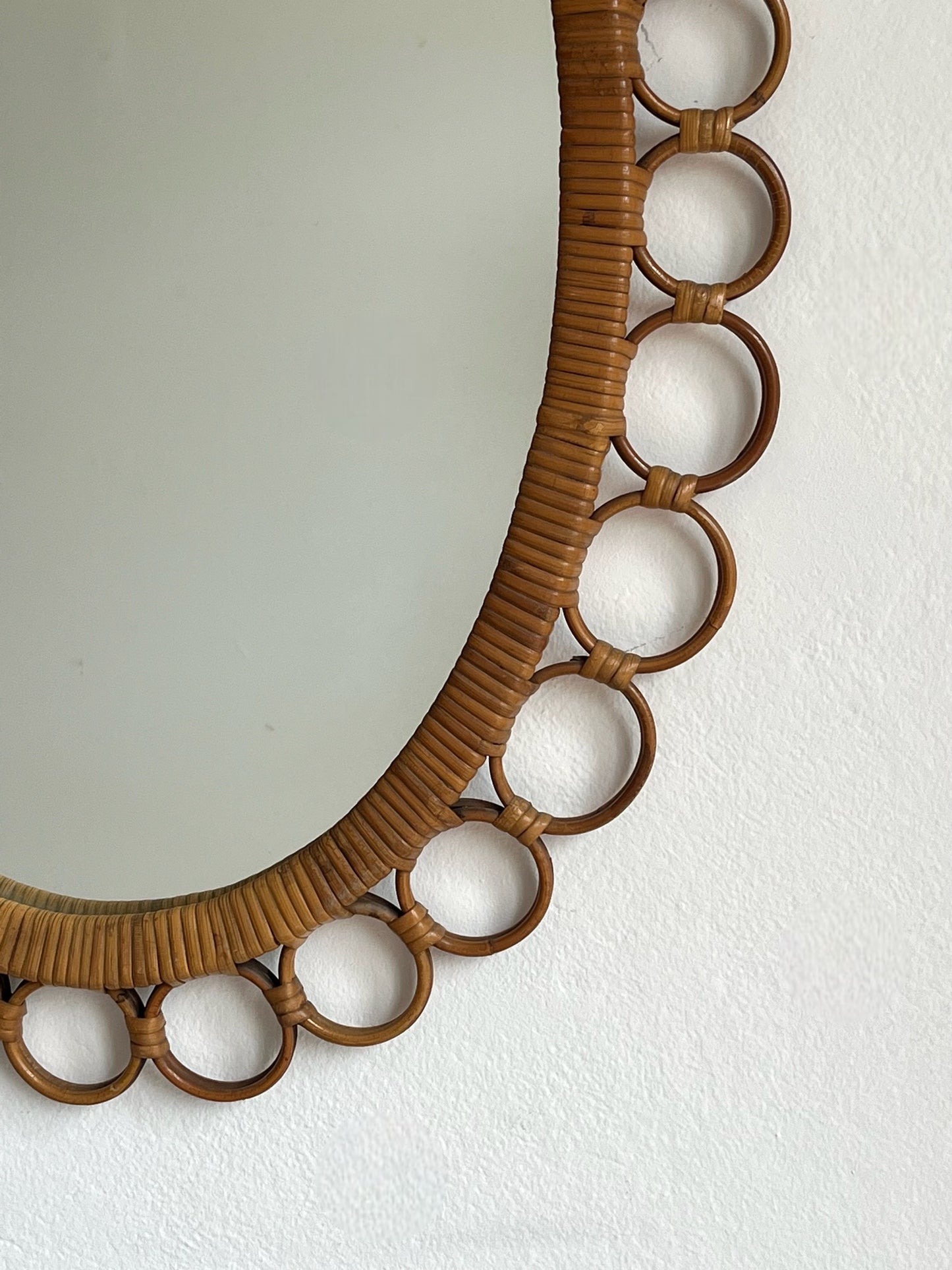 Vintage Italian Bamboo Mirror