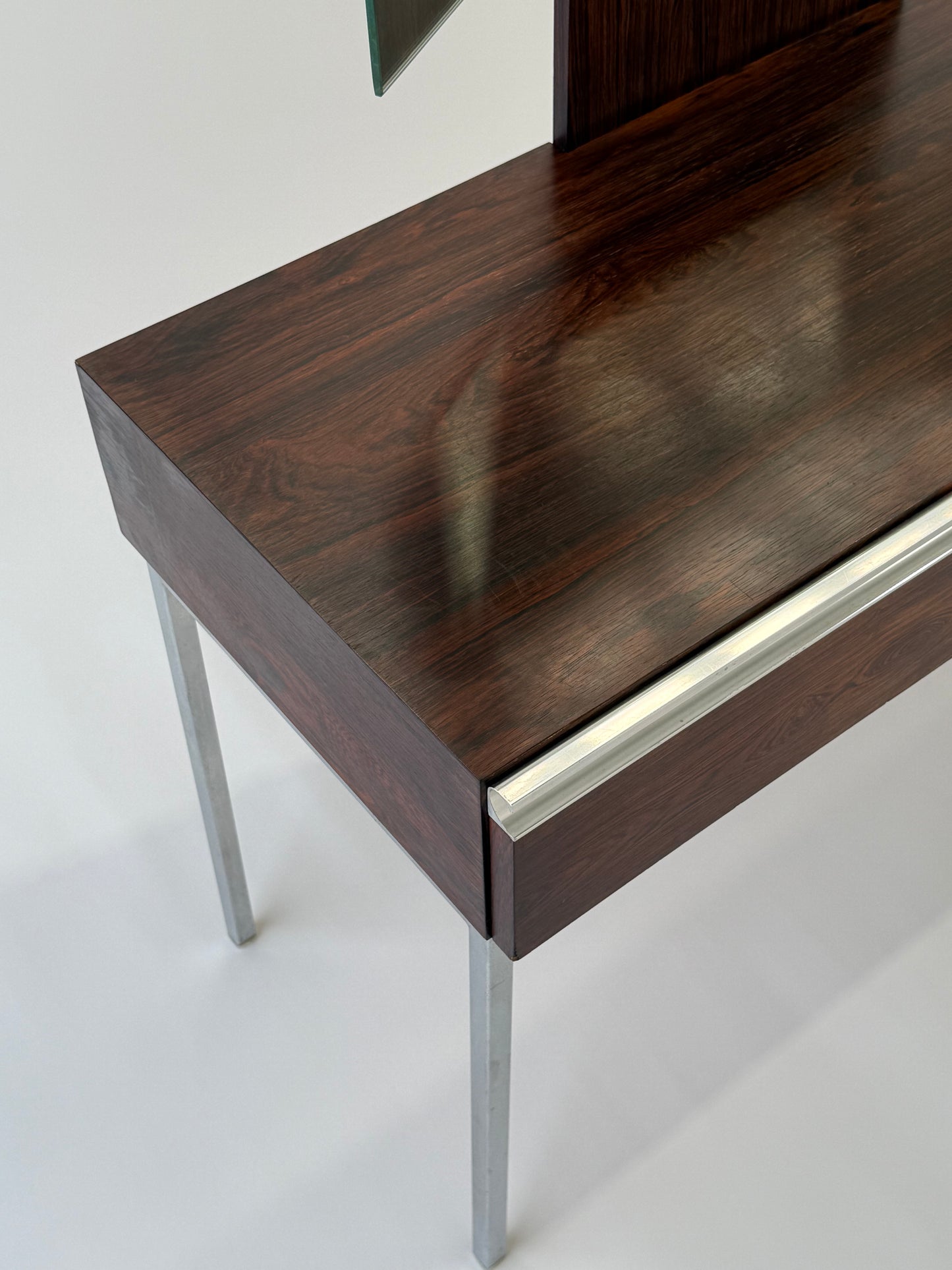 Vintage Rosewood & Chrome Dressing Table