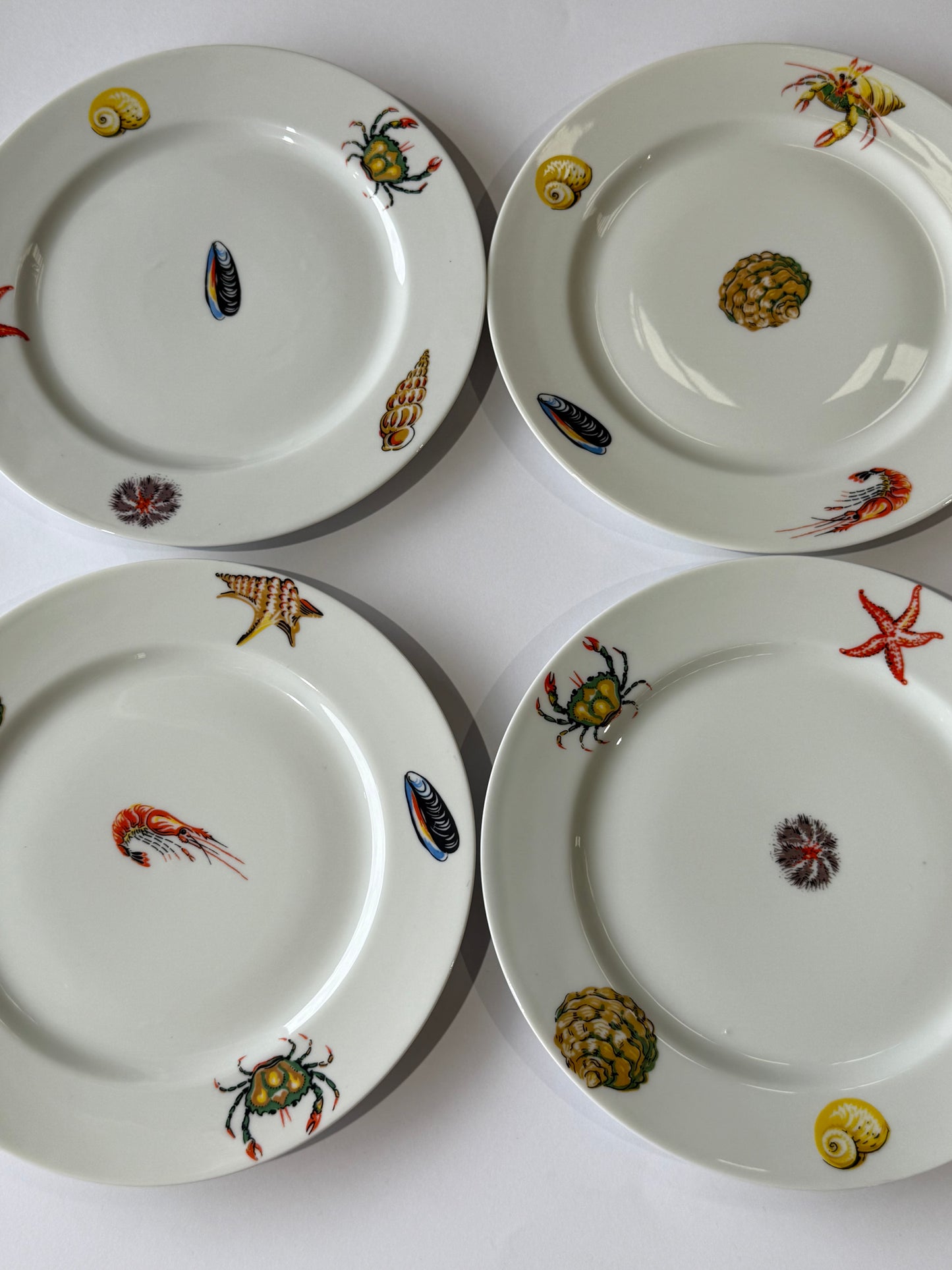 Set of 4 Vintage French Porcelain Plates by Limoges