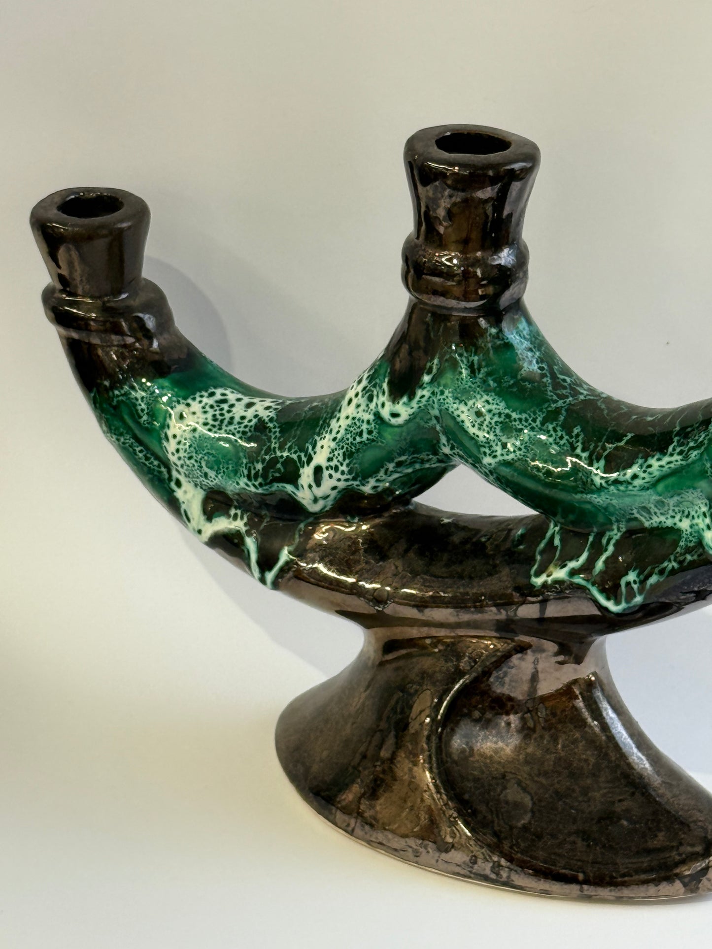 French Ceramic Candle Holder - Two Available