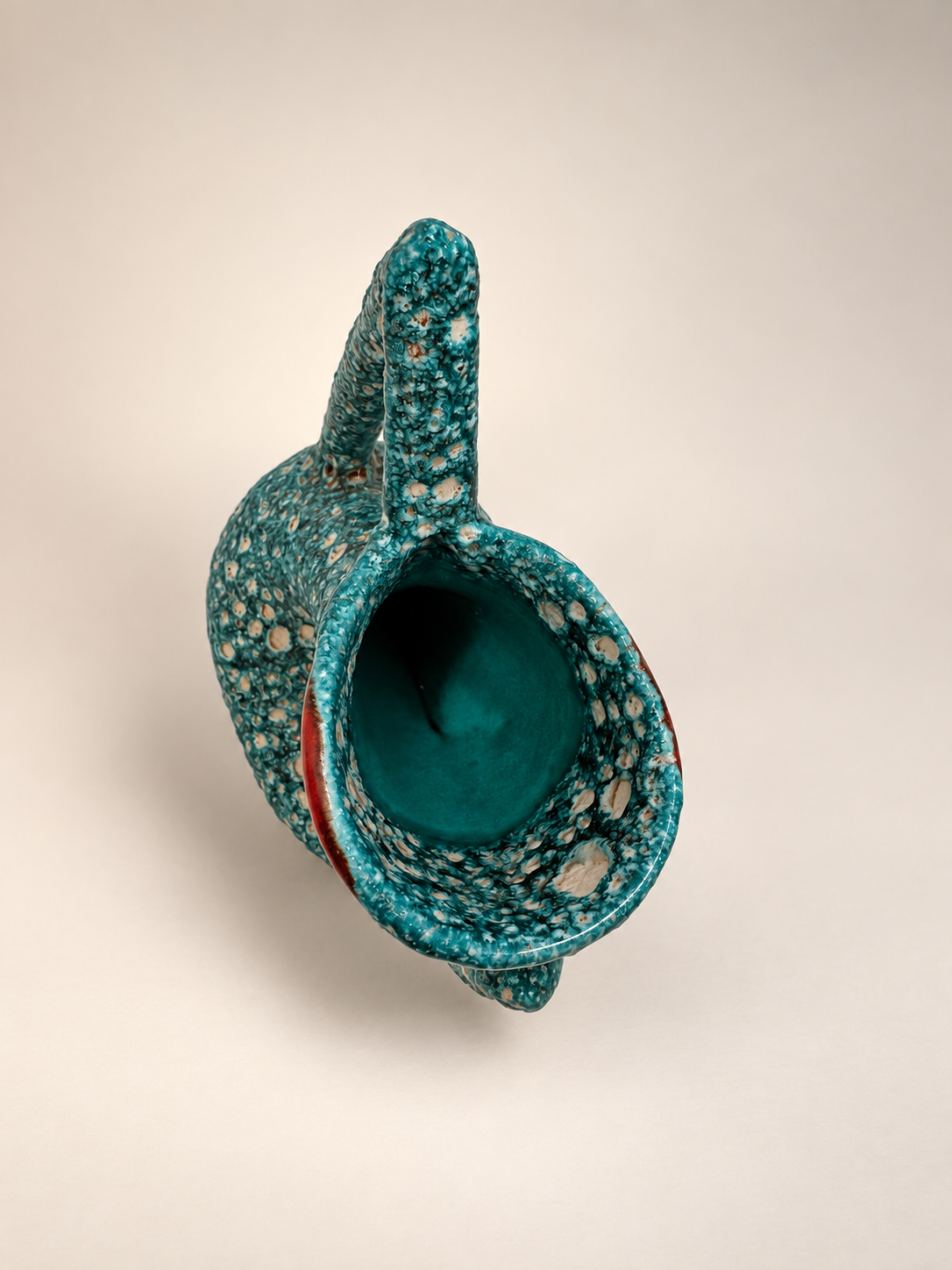 French Ceramic Fat Lava Vase