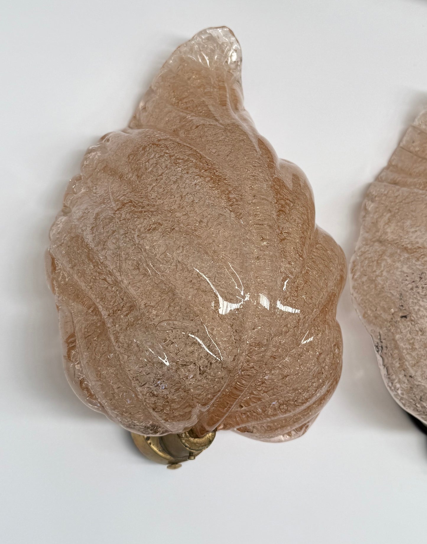 Pair of Foglia Murano Wall Lights