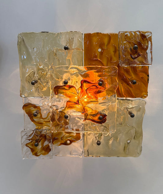 1970’s Murano Wall Light by Toni Zuccheri for Mazzega - Two Available