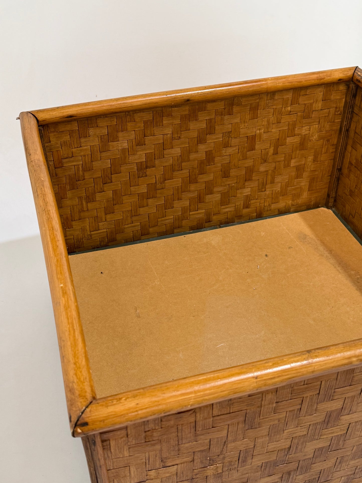 Vintage Italian Pressed Bamboo Planter