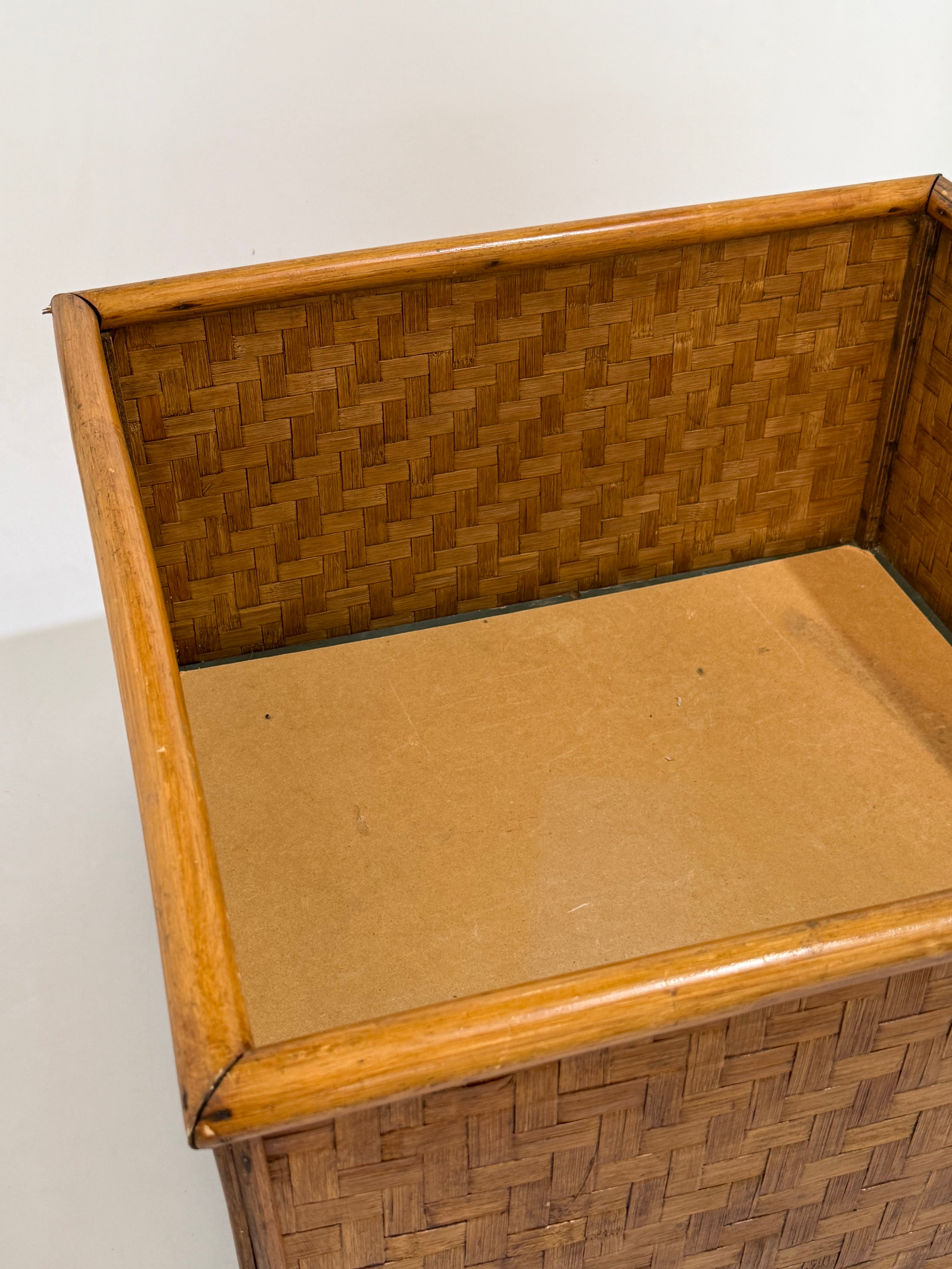 Vintage Italian Pressed Bamboo Planter