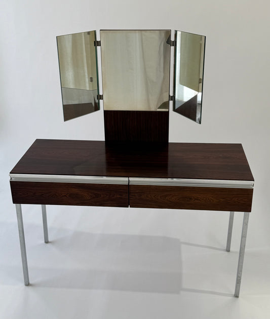 Vintage Rosewood & Chrome Dressing Table