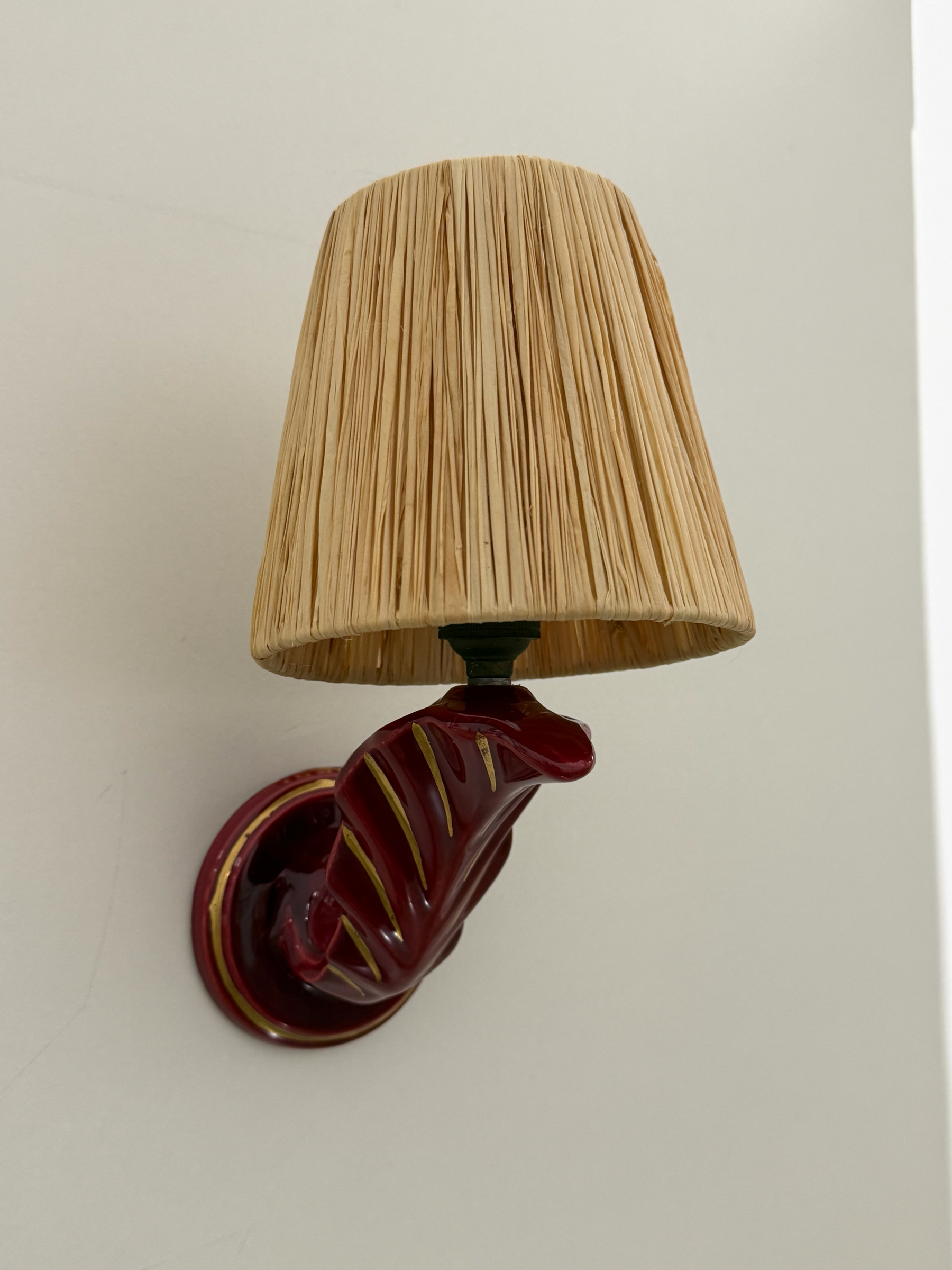 Pair of 1940’s French Ceramic Wall Lights
