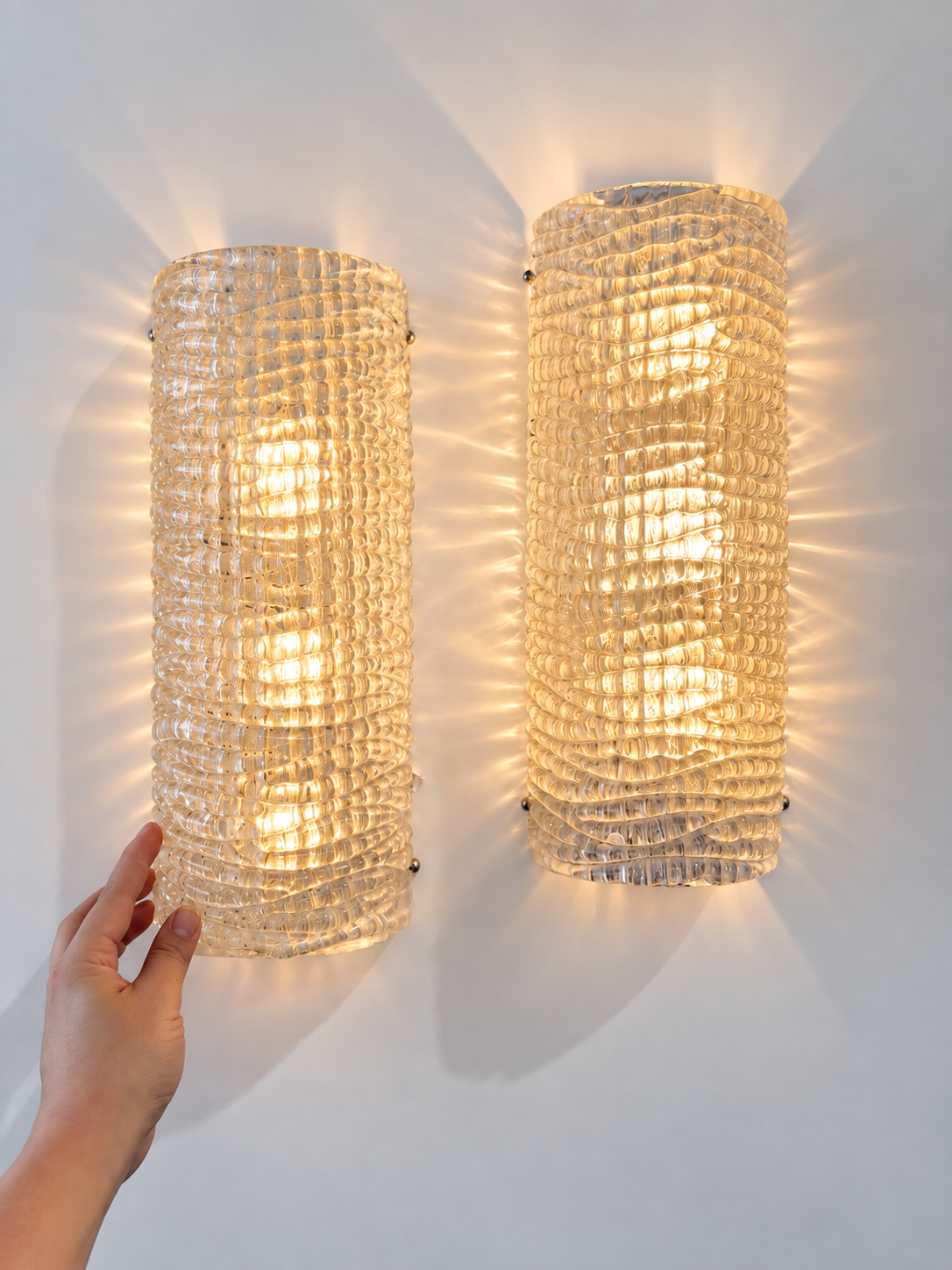 Pair of Murano Wall Lights by Kalmar