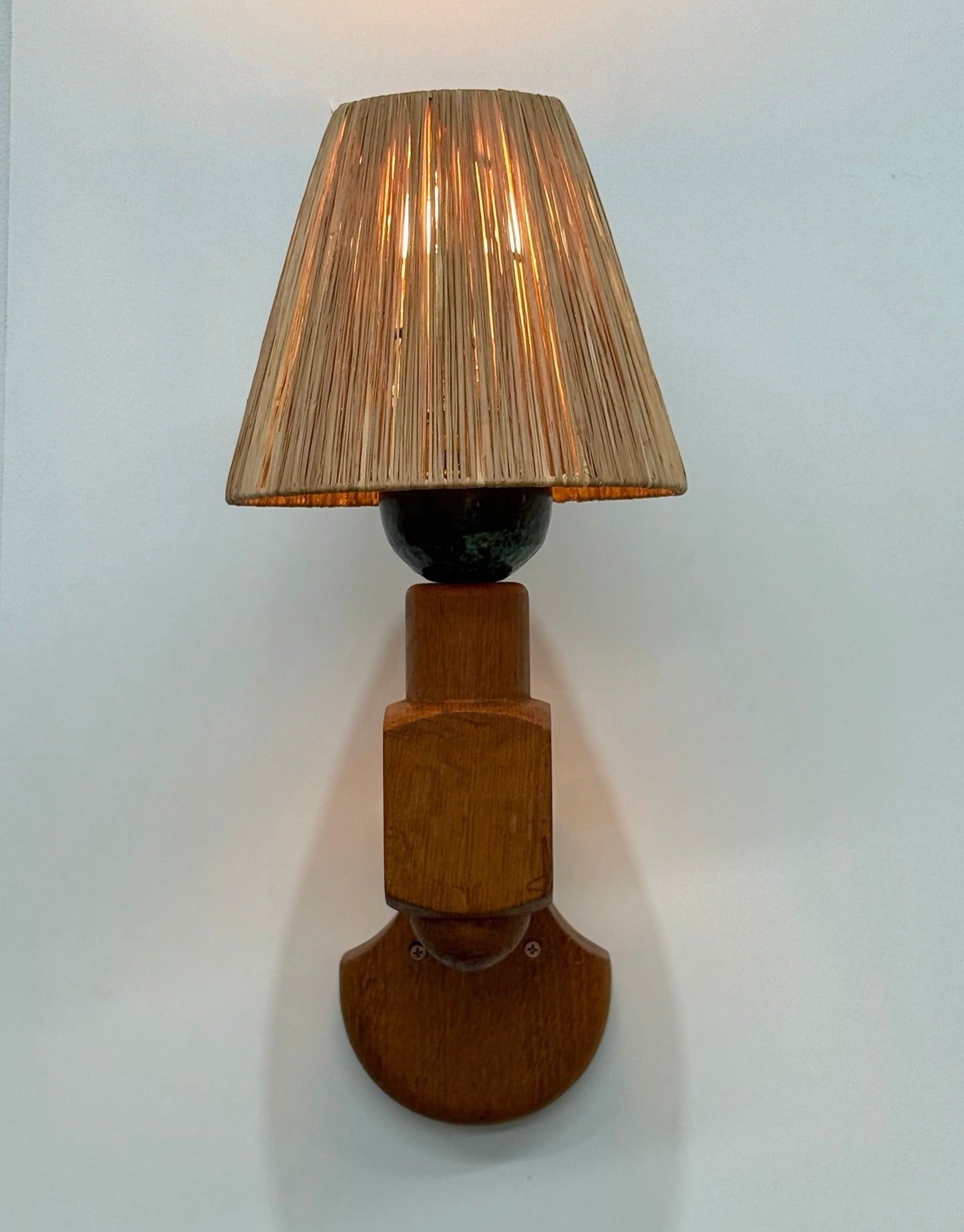Guillerme et Chambron
Oak Wall Light, 1940’s
