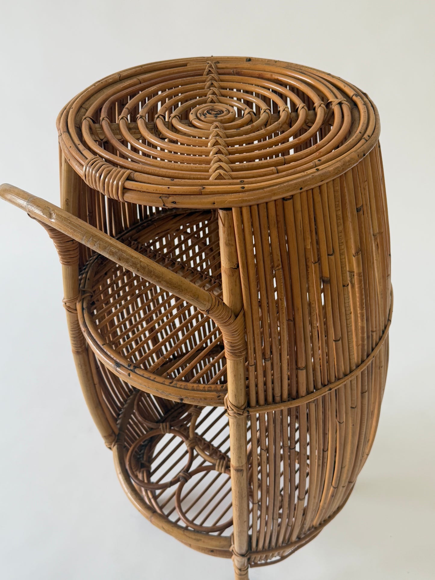 Italian 1960’s Bamboo Bar Trolley by Bonacina