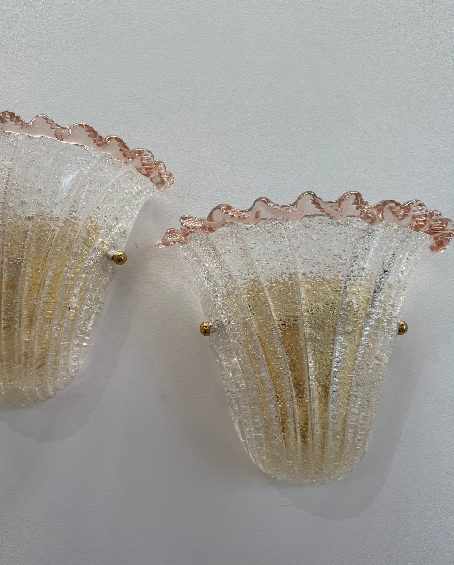 Vintage Murano Wall Lights - Two Available