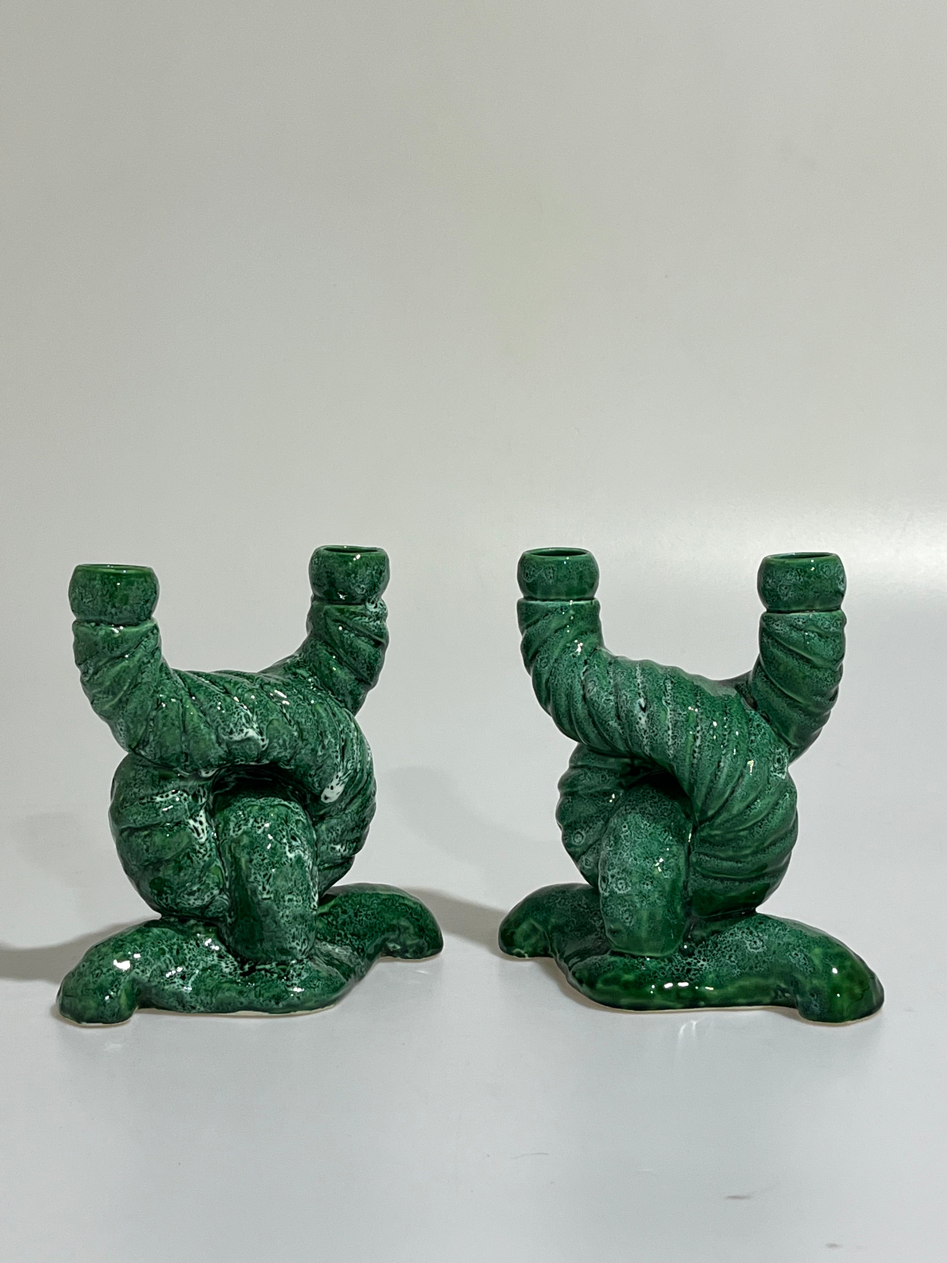French Ceramic Candle Holder - Two Available