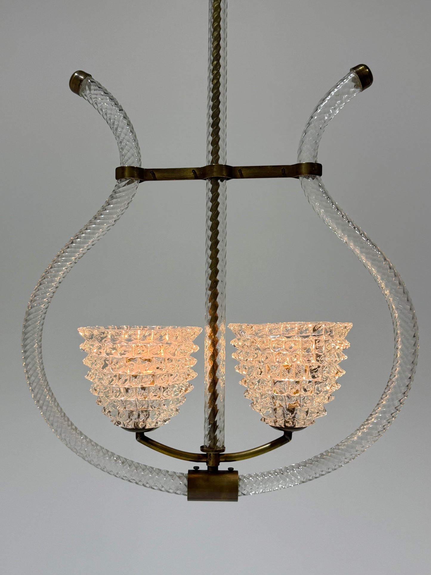 1940’s Murano Double Rostrato Pendant by Barovier