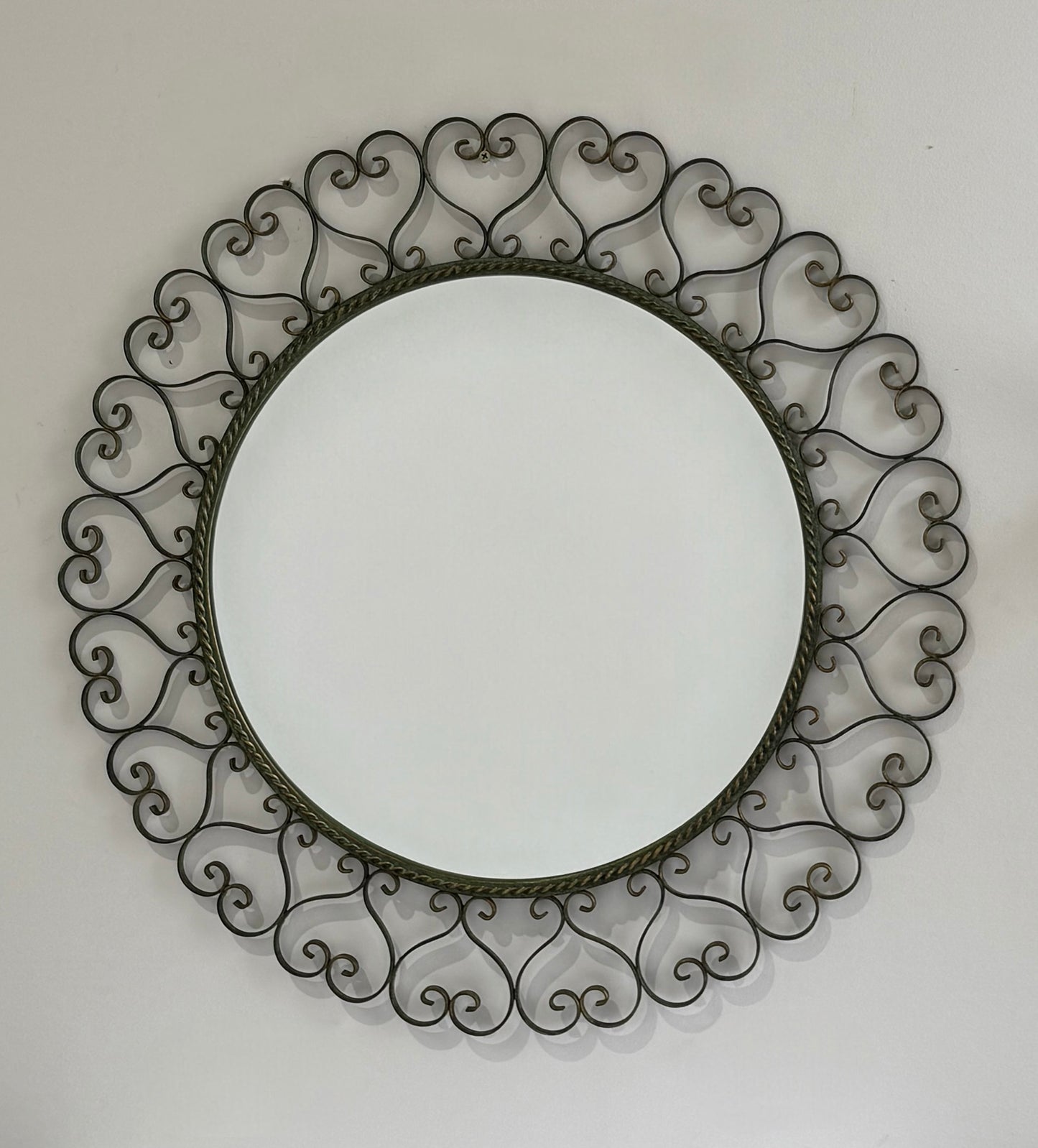 French Wrought Iron Mirror