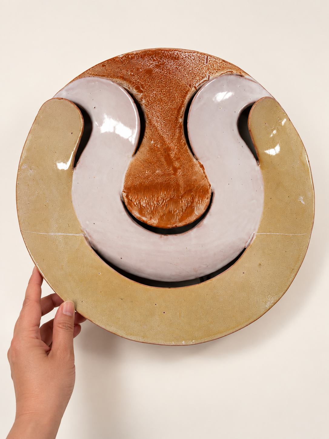 Large Abstract Ceramic Wall Light