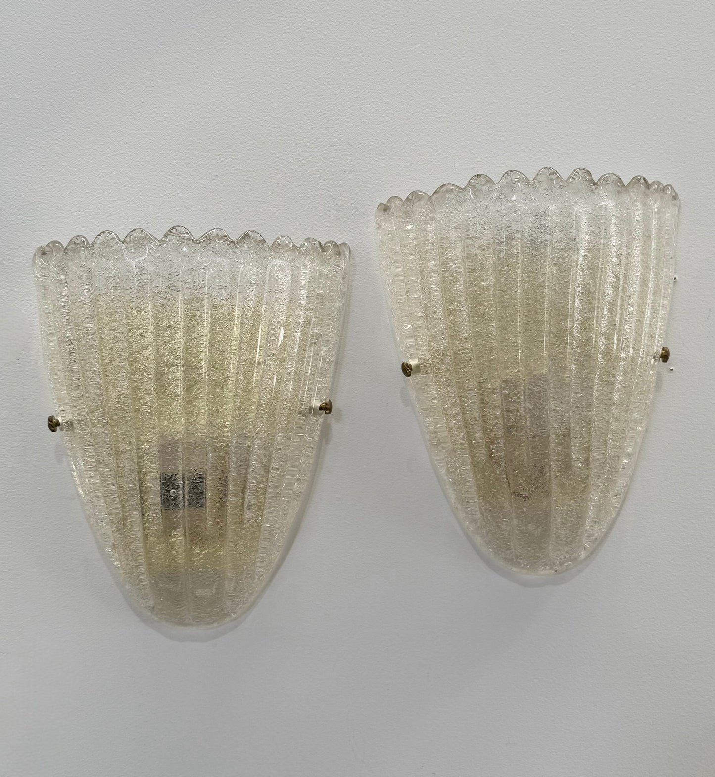 Pair of Murano Glass Wall Lights