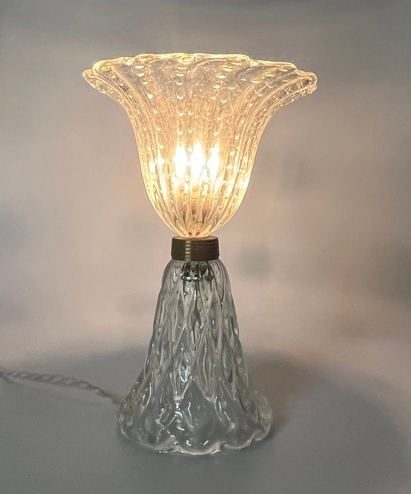 Large Murano Glass Table Lamp by Barovier