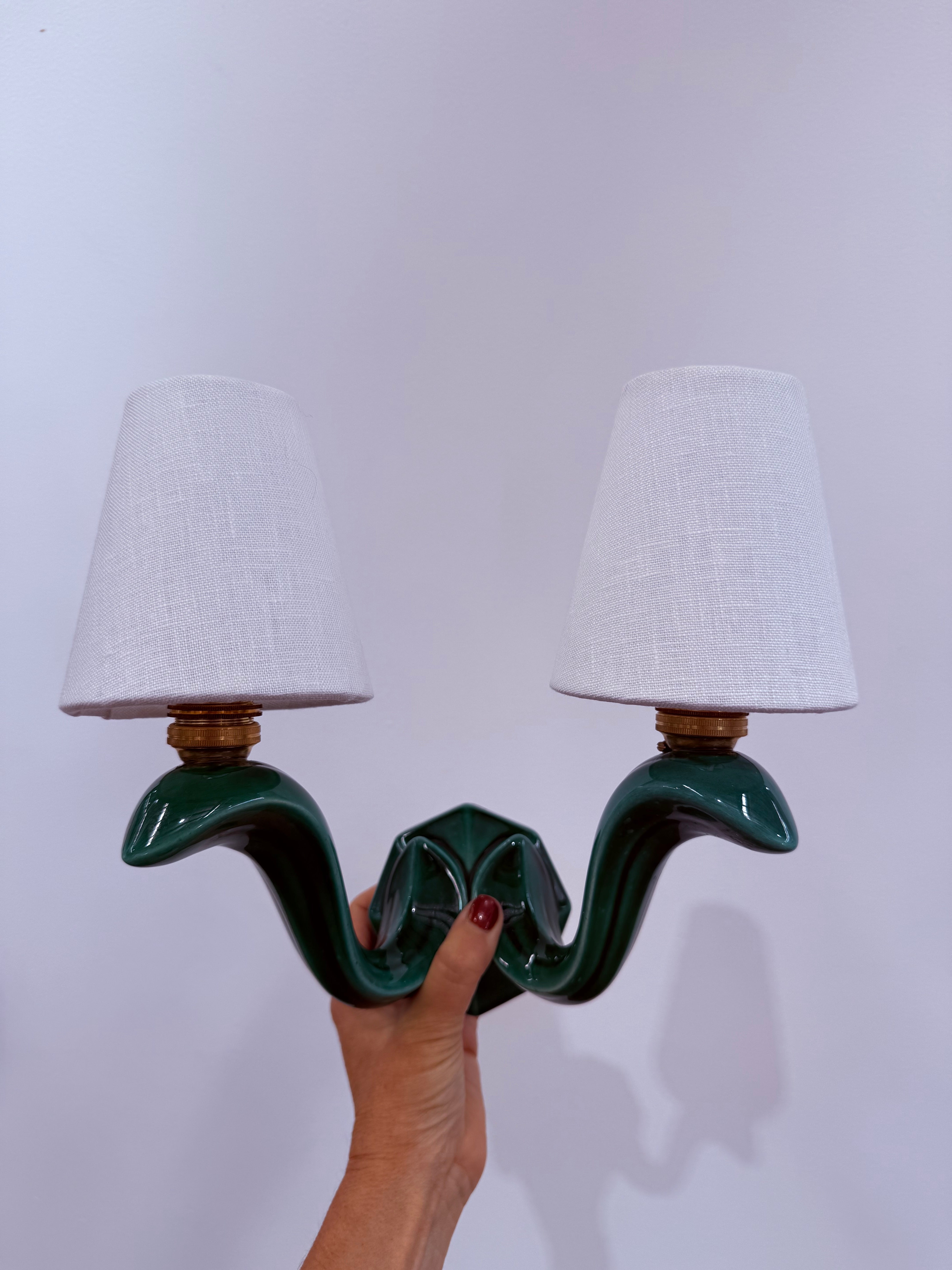 1950’s French Ceramic Wall Light