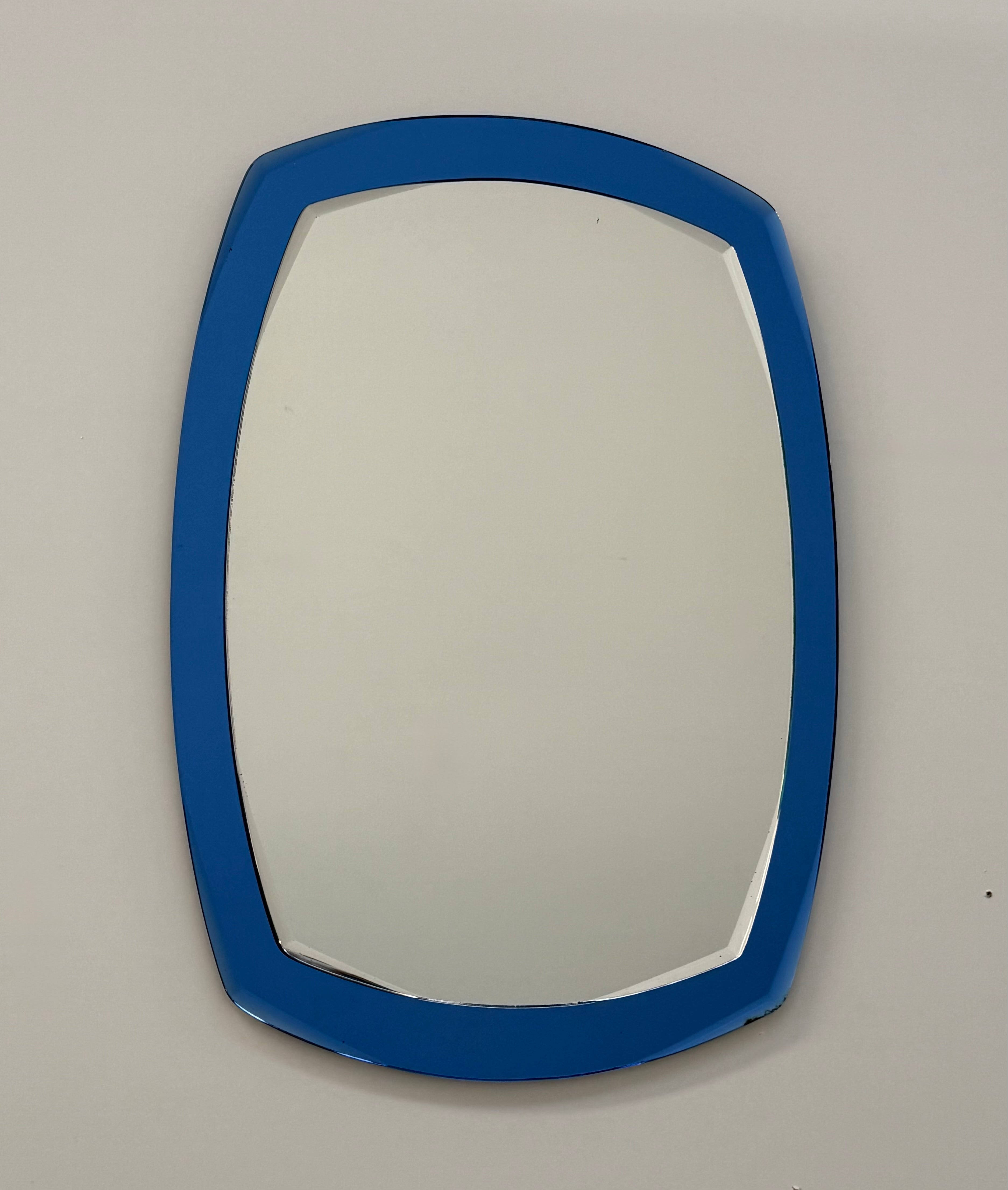 Italian Glass Mirror by Cristal Arte