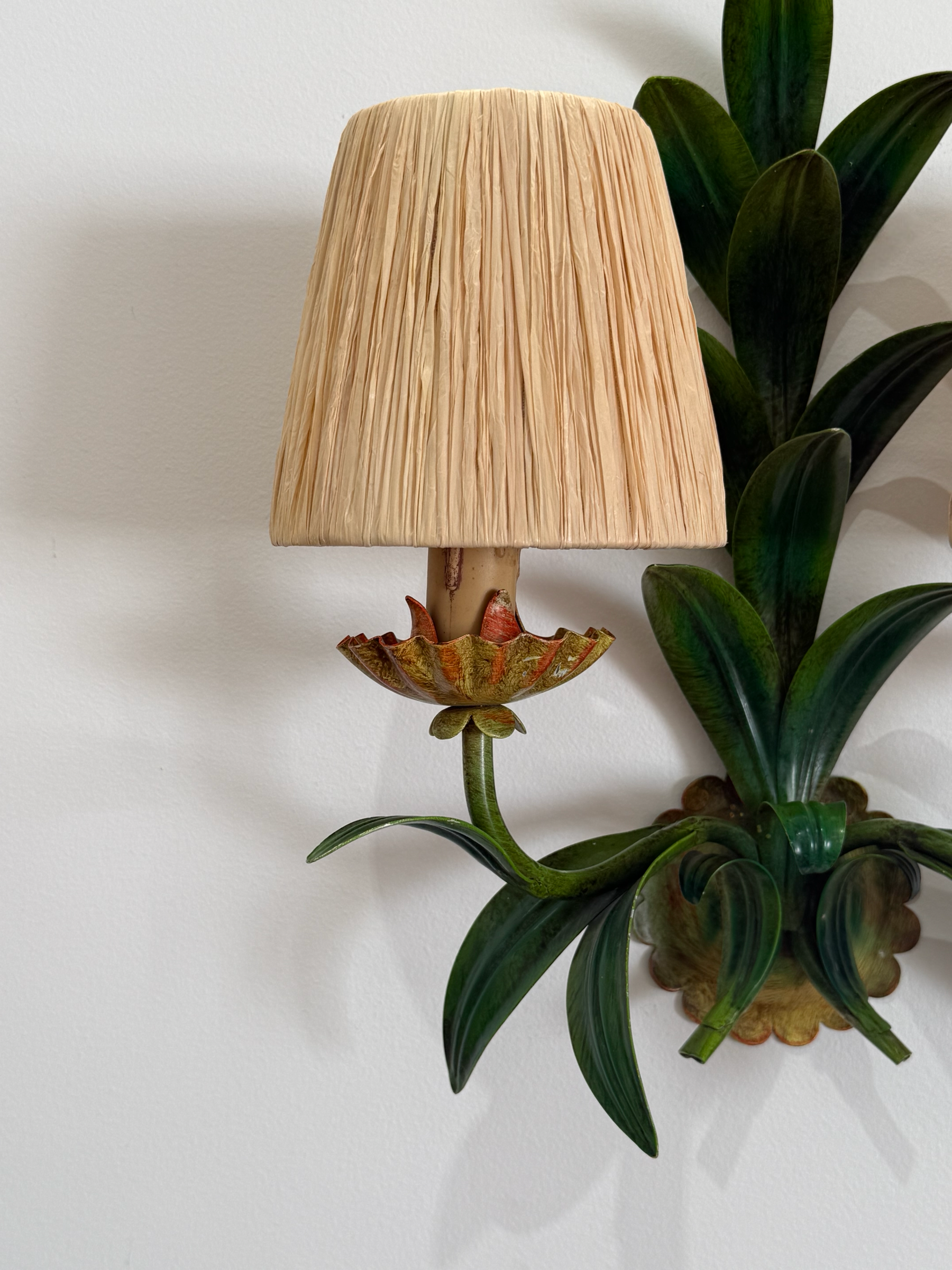 Pair of 1950’s French Tolware Wall Lights