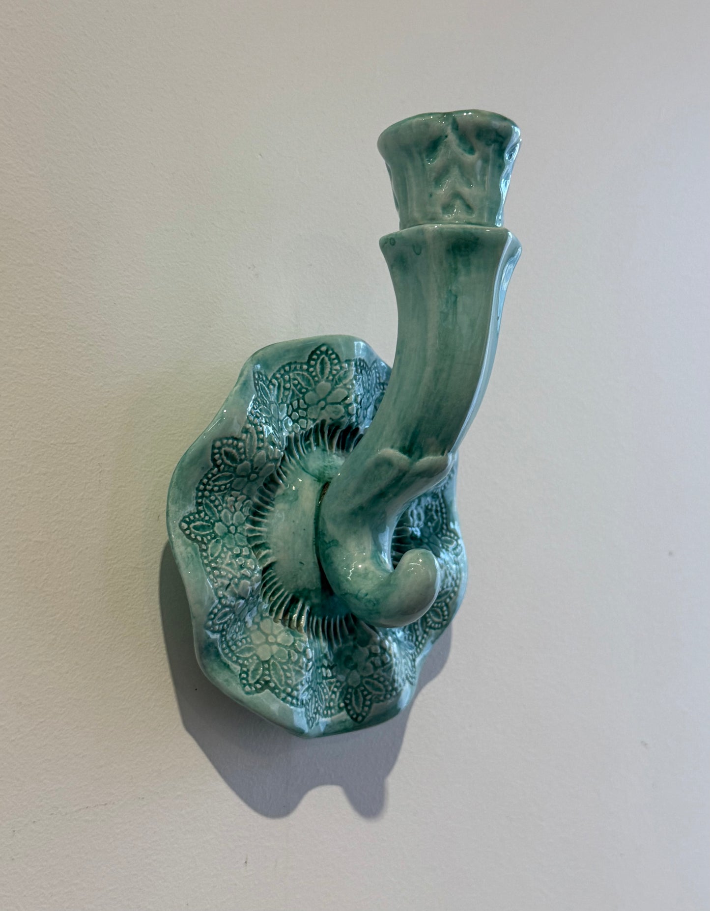 1950’s French Ceramic Wall Candle Holder