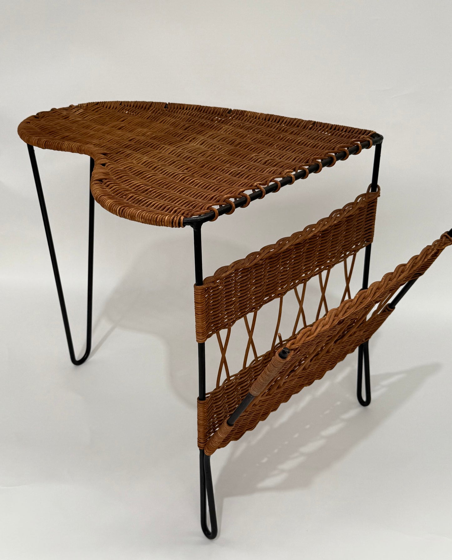 1950’s French Wicker Table by Raoul Guys