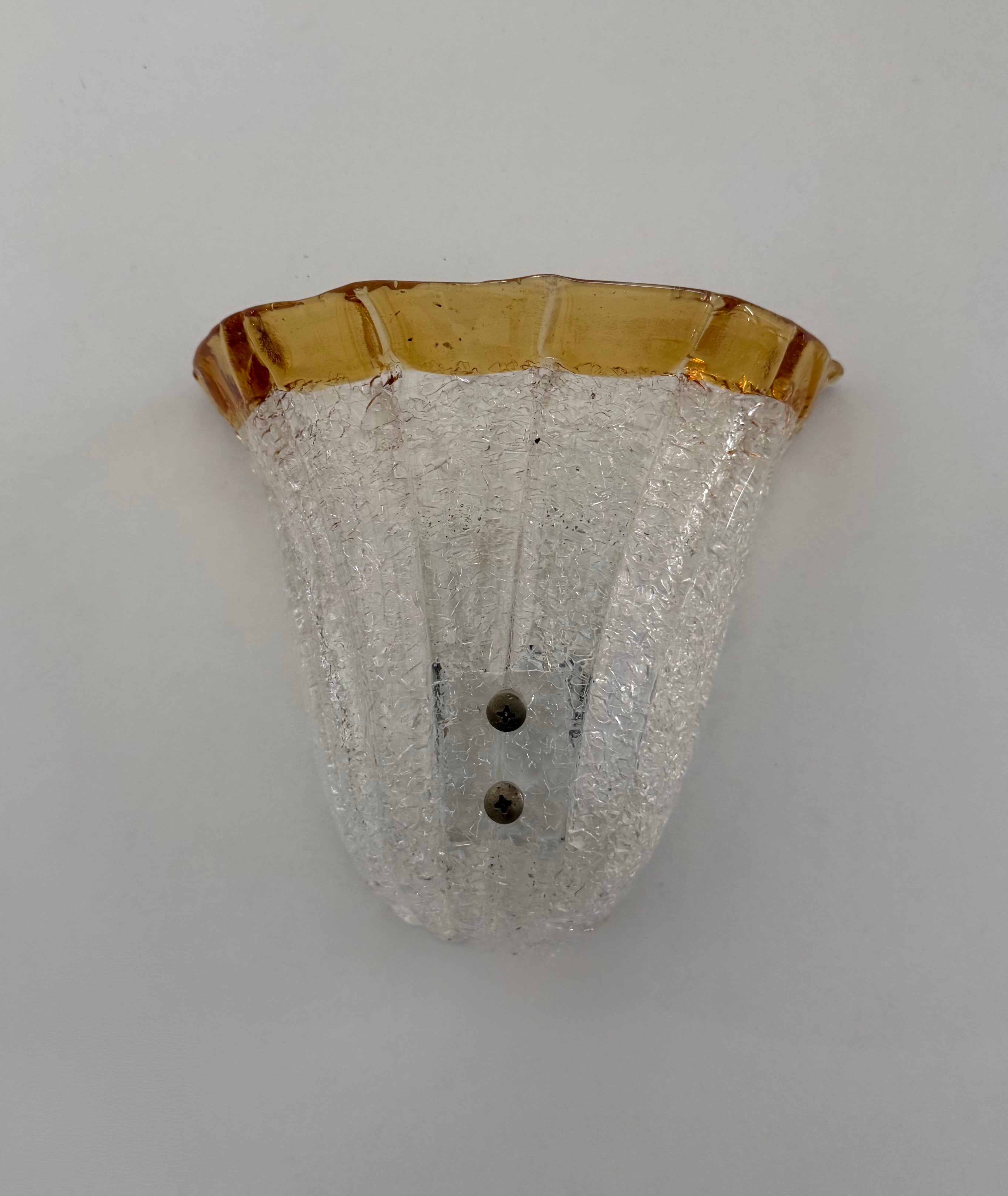 Pair of Murano Glass Wall Lights