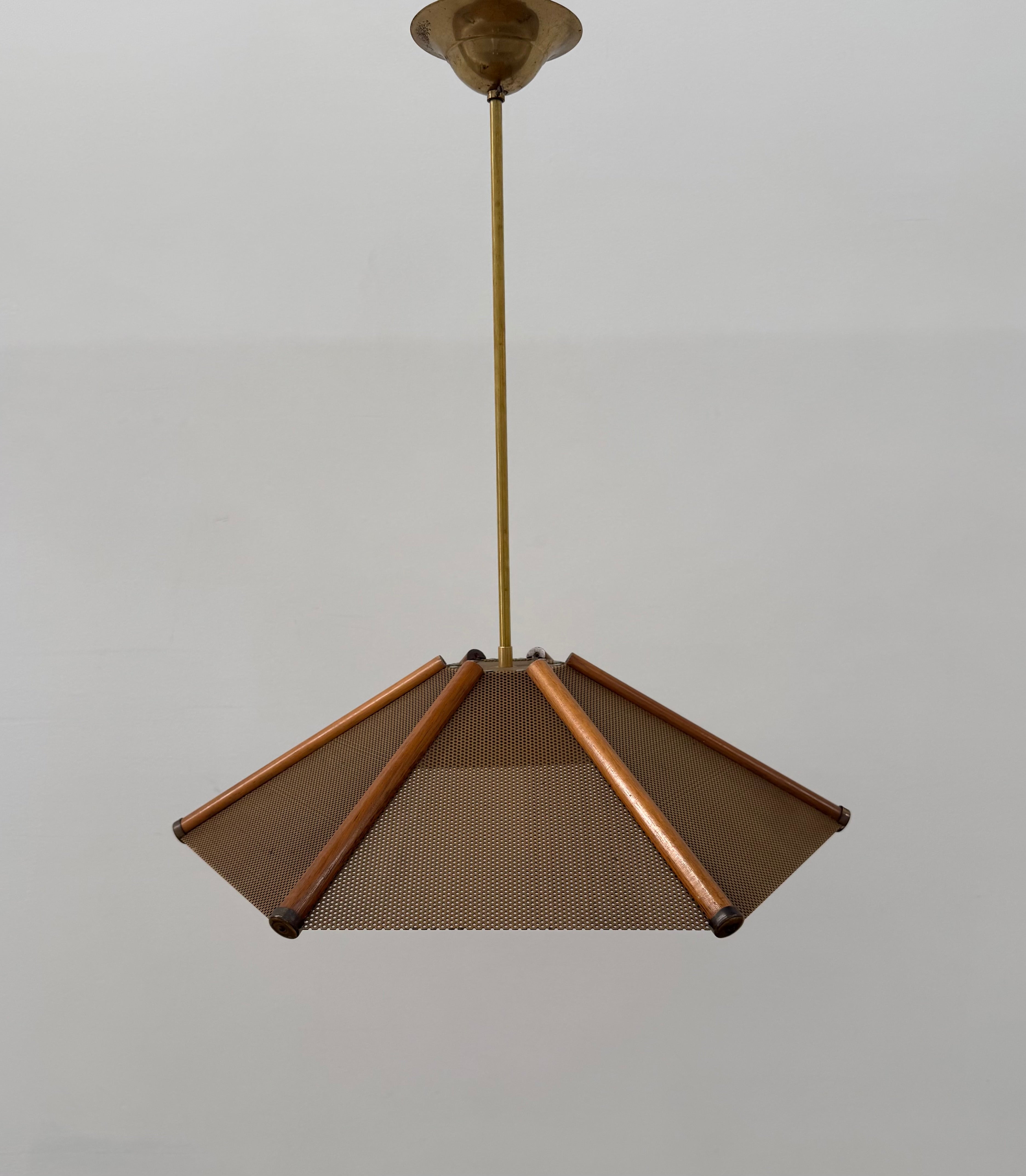 Vintage Perforated Metal Pendant - Two Available