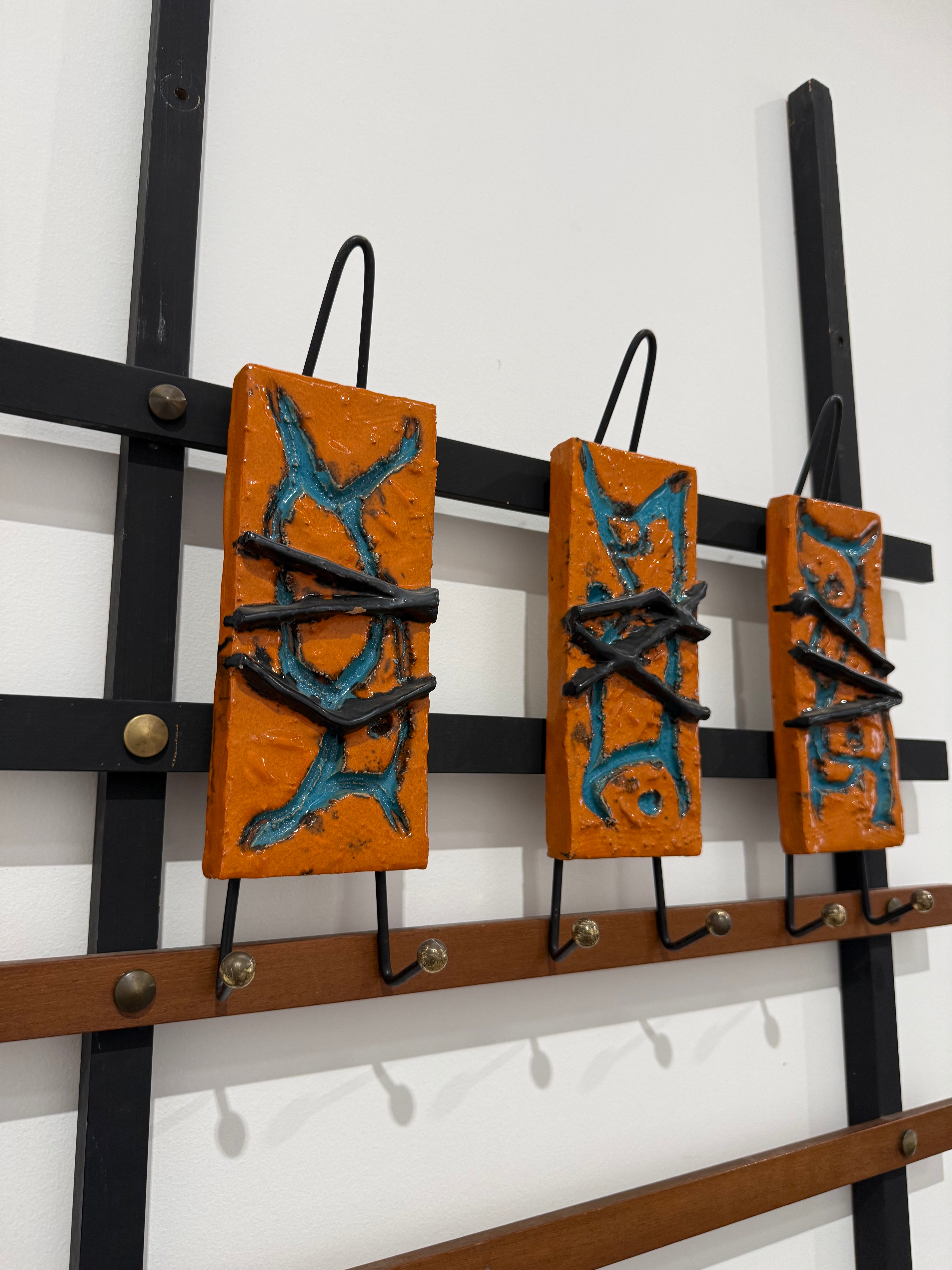 Mid Century Timber Ceramic Coat Rack