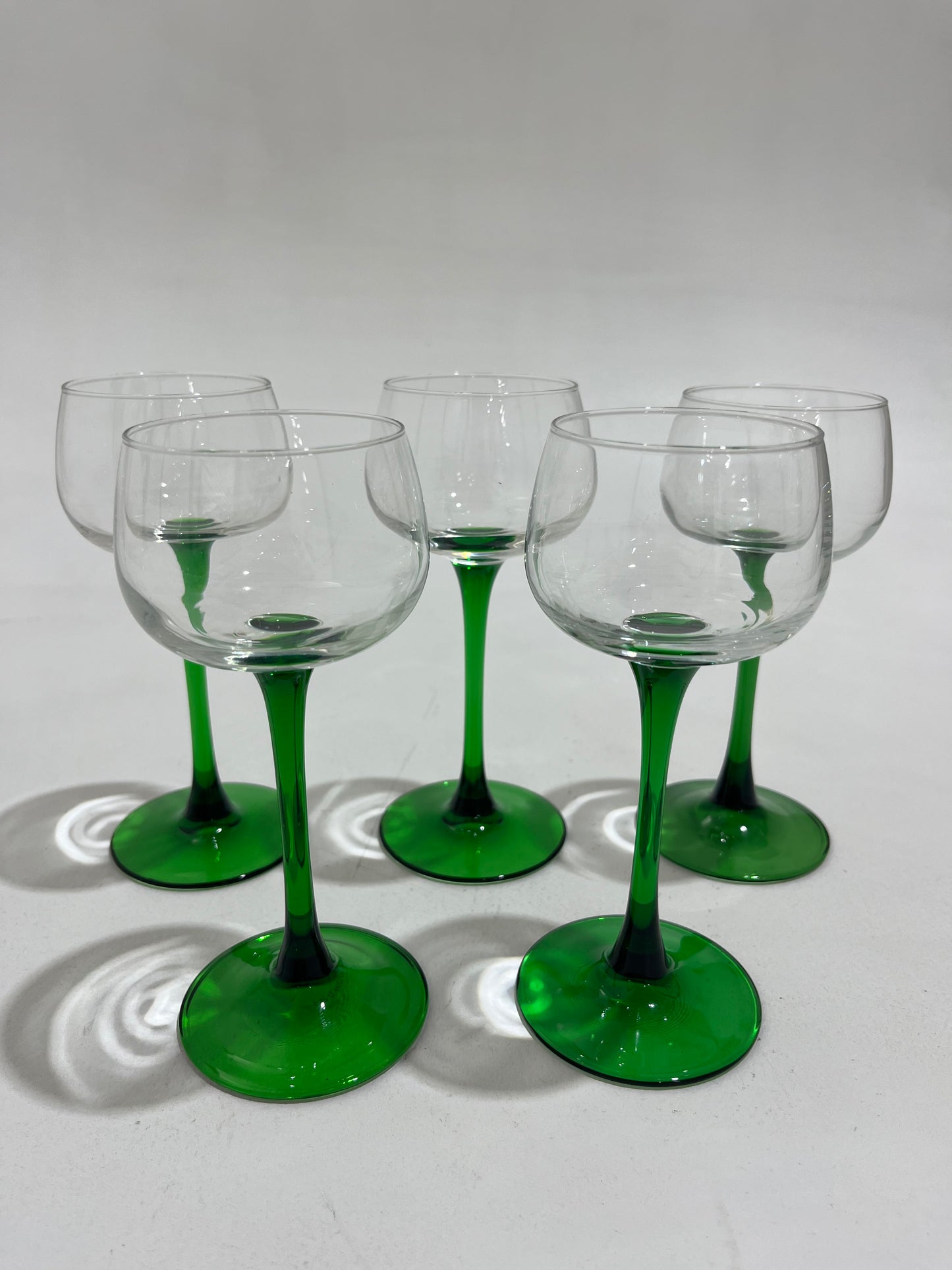 Pair of Vintage French Wine Glasses - 5 Pairs Available