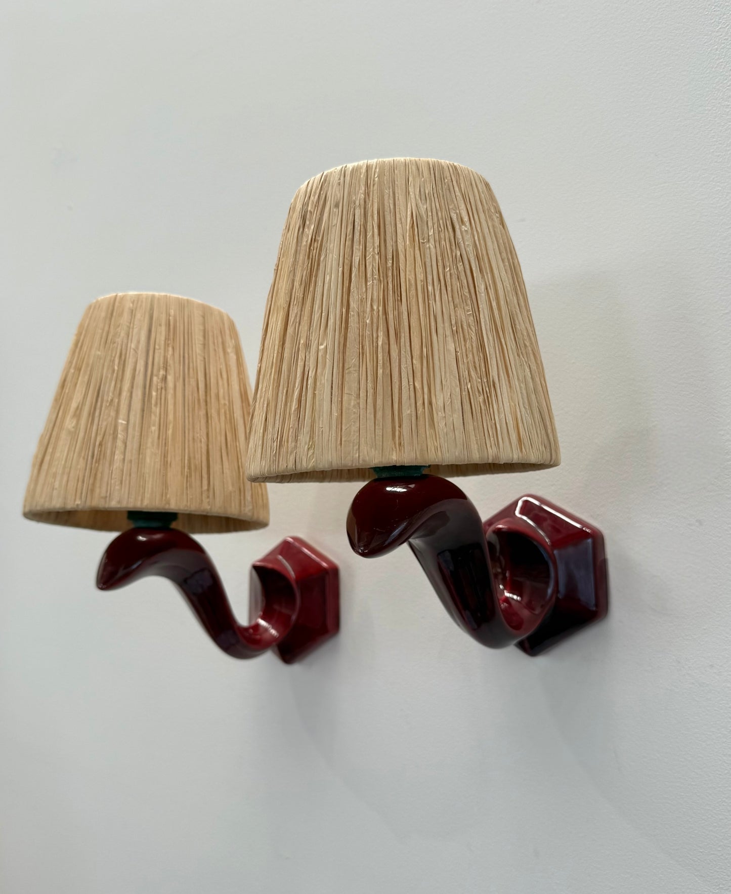 Pair of 1950’s French Ceramic Wall Lights