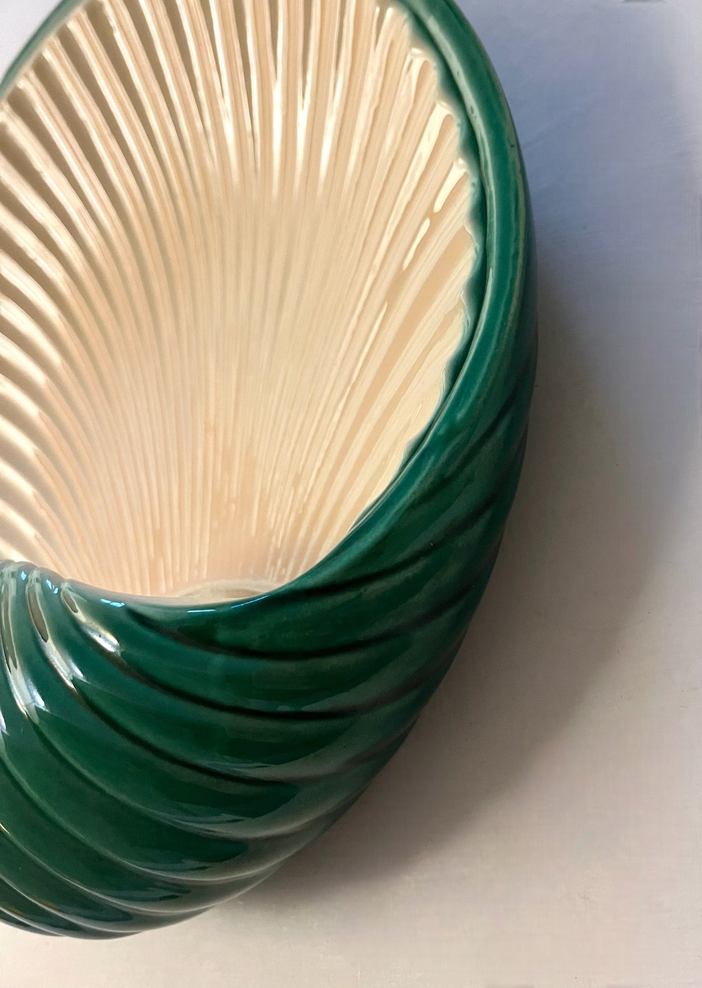French Ceramic Shell Wall Light - Two Available