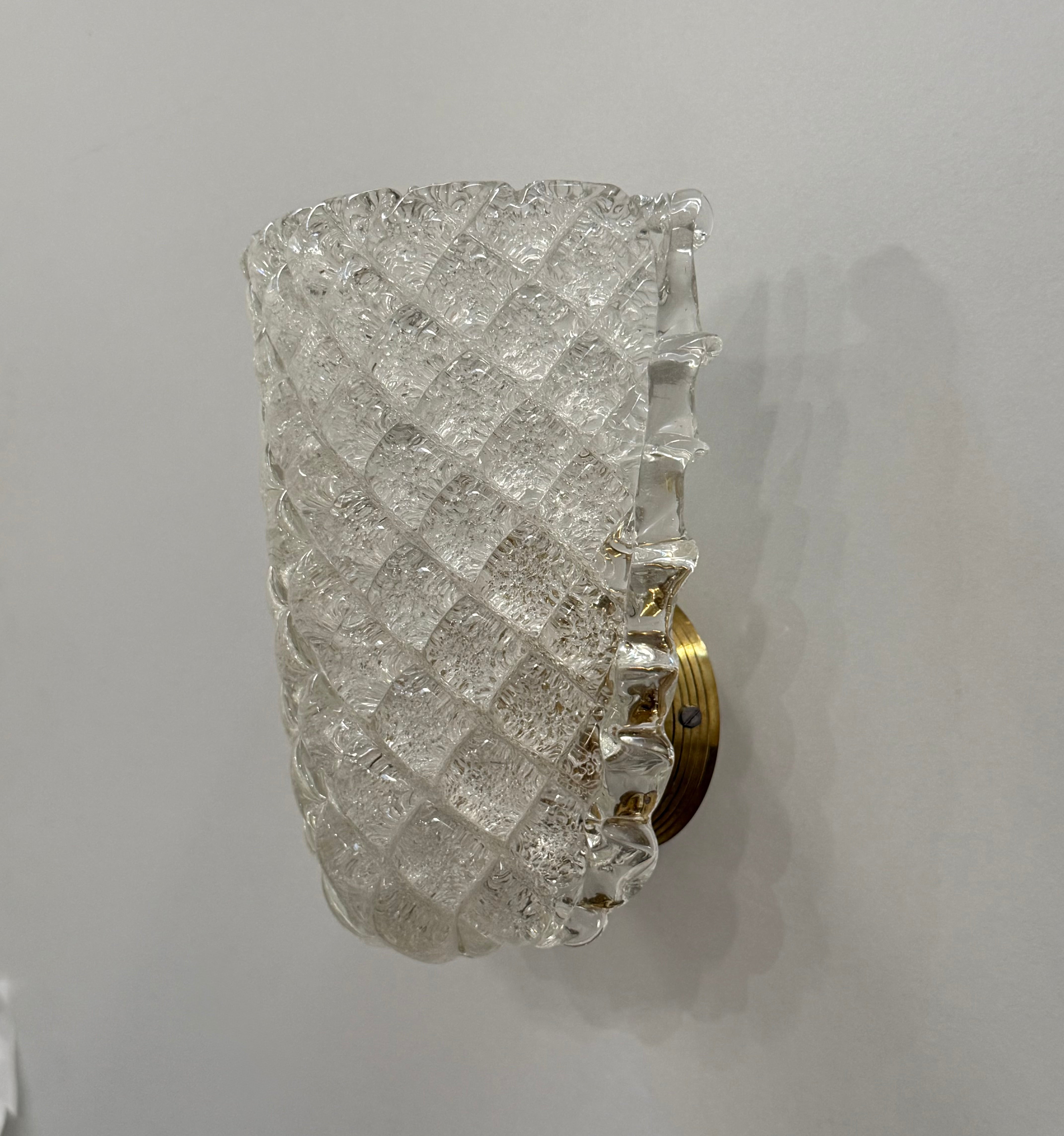 Murano Glass Wall Light by Barovier