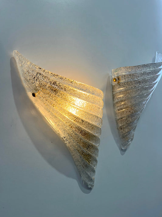 Pair of Vintage Murano Wall Lights by Vistosi