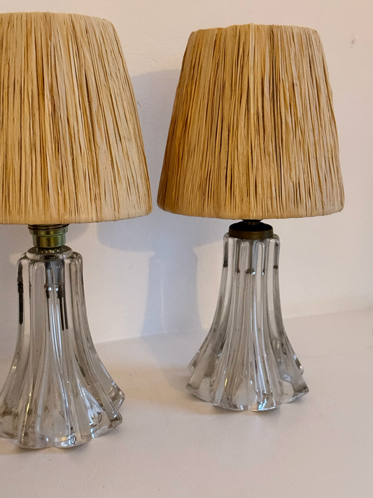 1960s French Crystal Lamp - Two Available